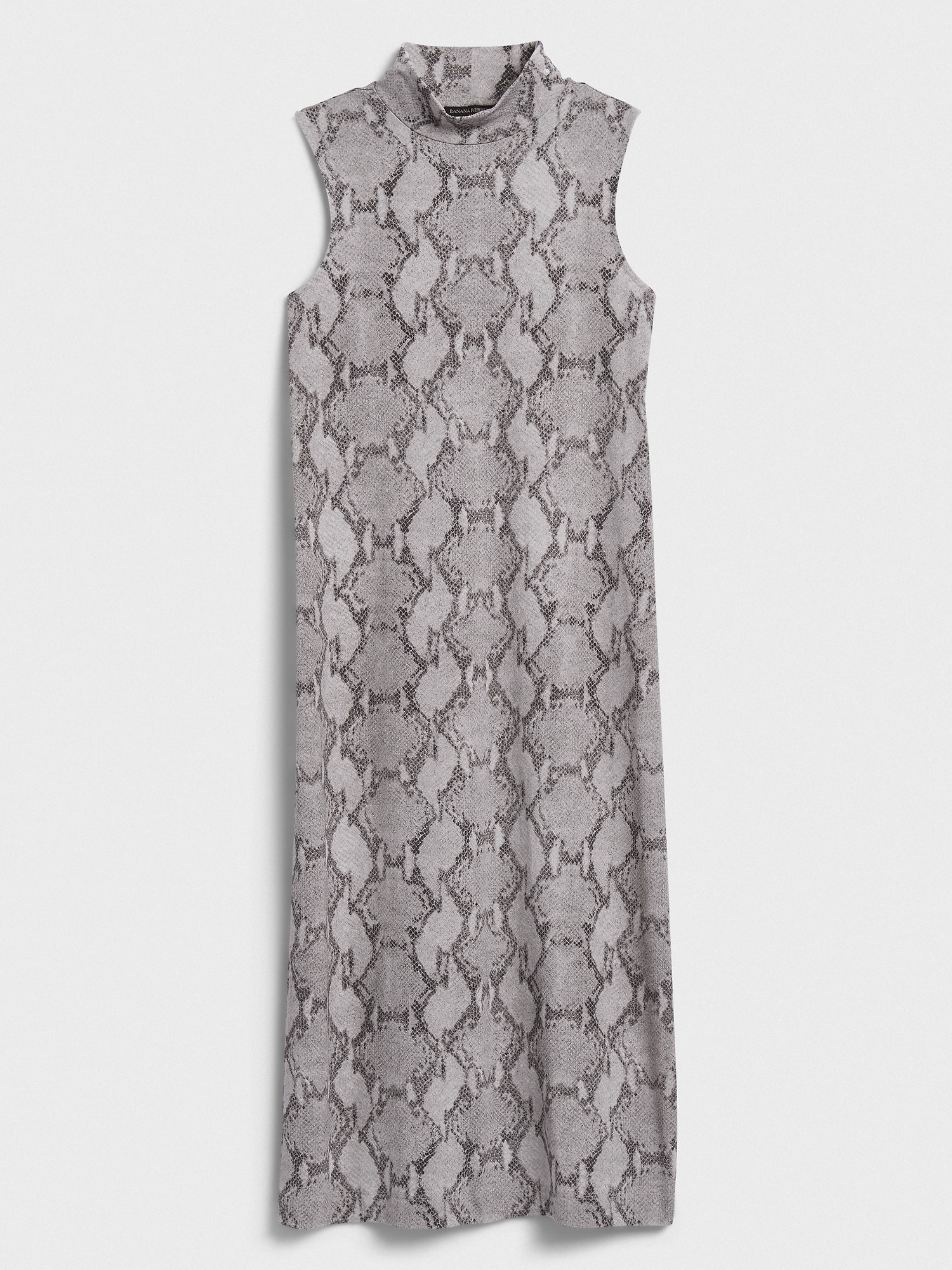 Snake Print Column Midi Dress
