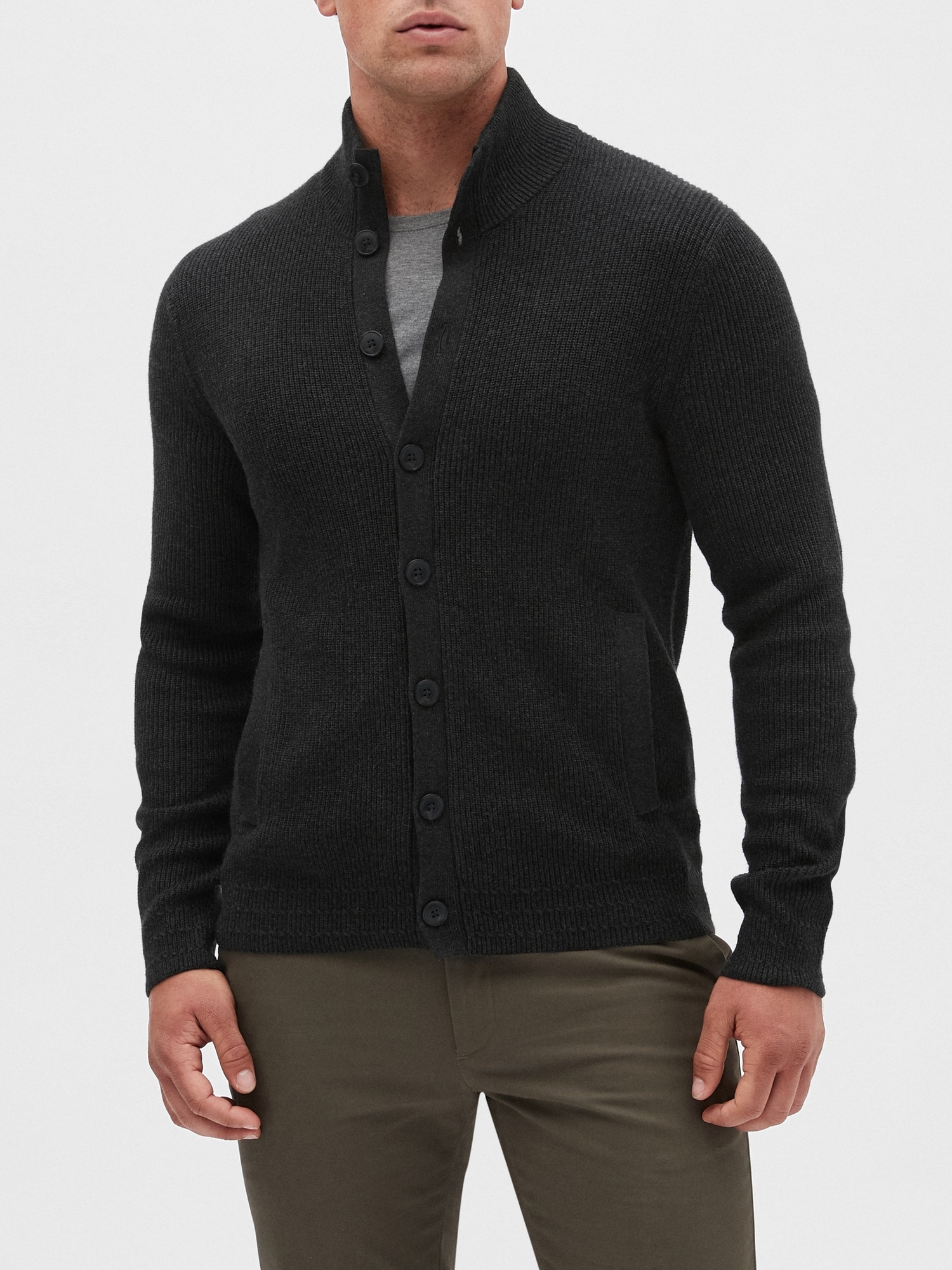 Mock Neck Button Down Sweater | Banana Republic Factory