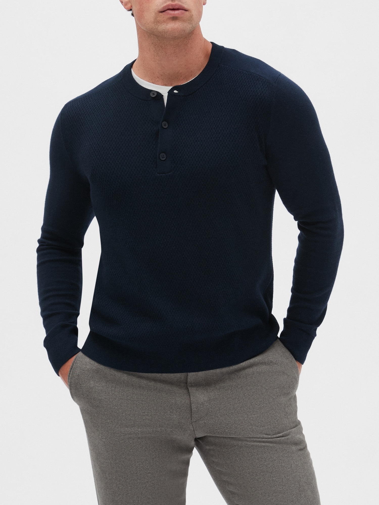 Thermal Henley Sweater