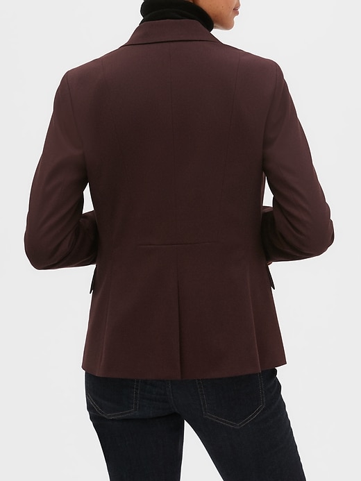 Petite Burgundy Cutaway Blazer