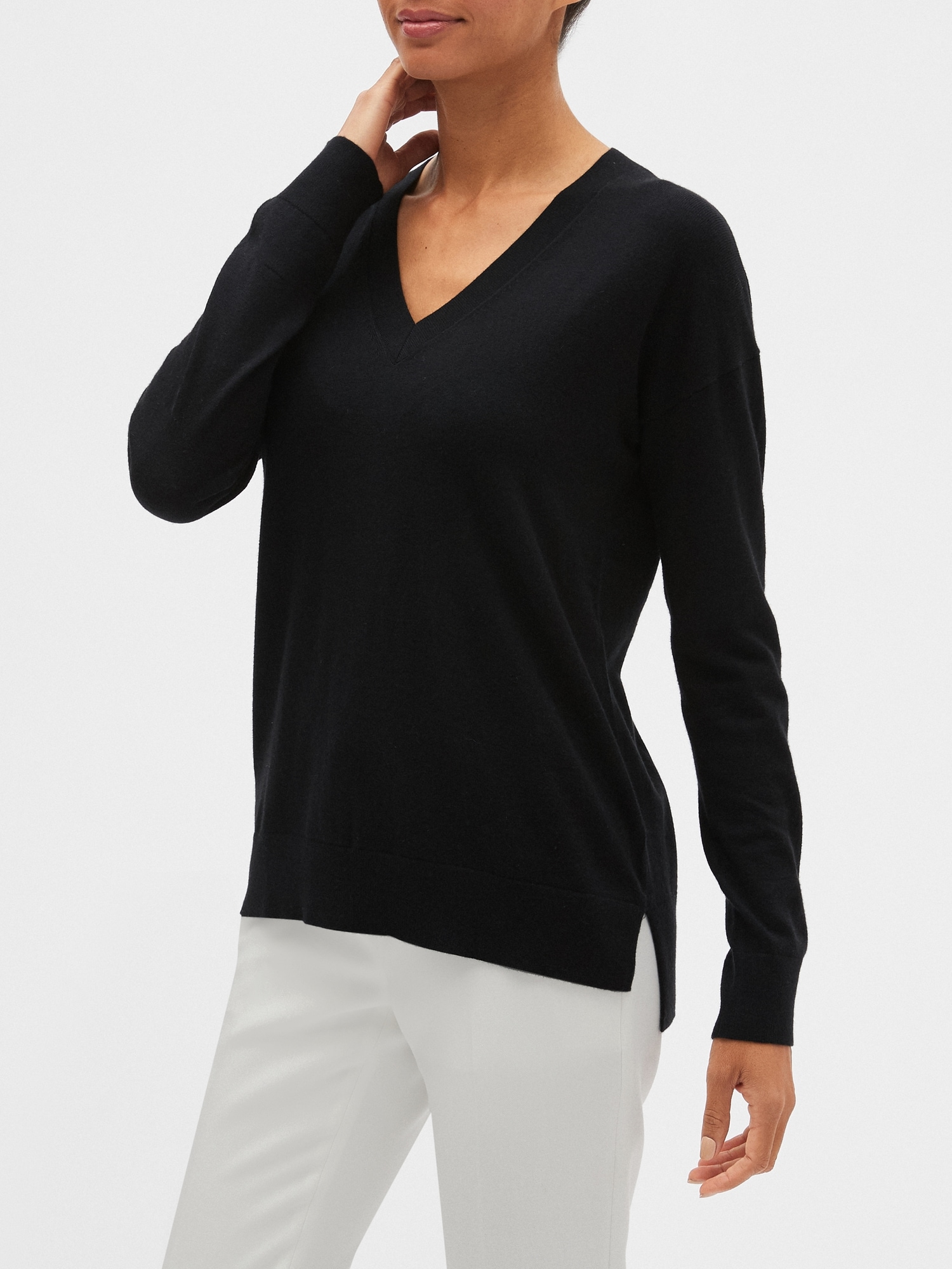 Premium Luxe Washable V-Neck Sweater