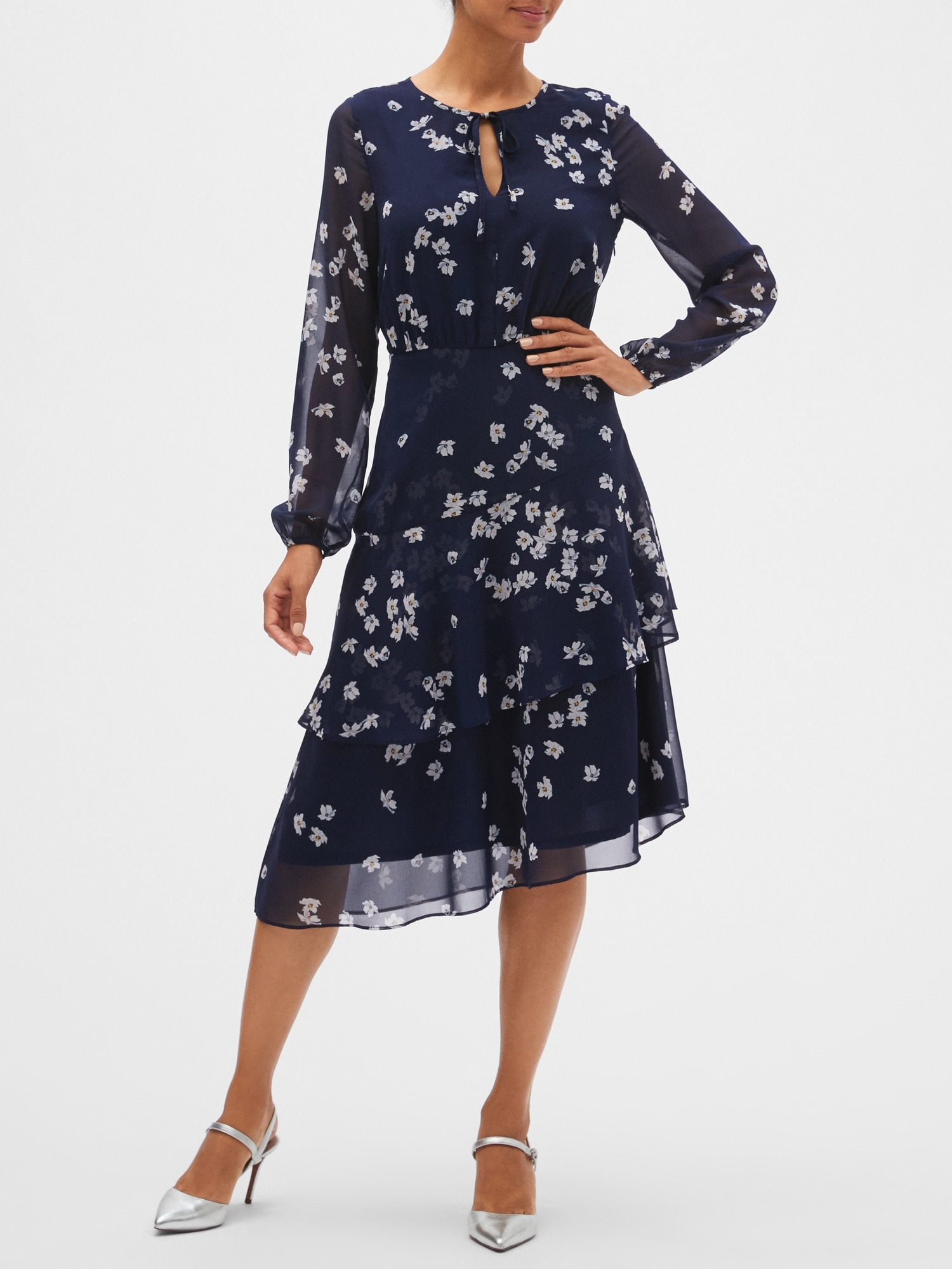 banana republic eyelet midi dress