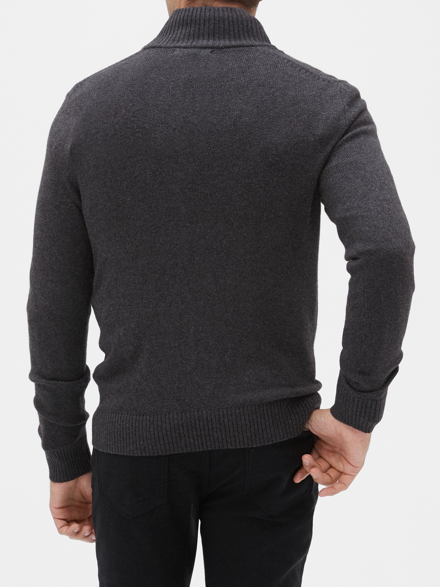 Button Mock-Neck Sweater