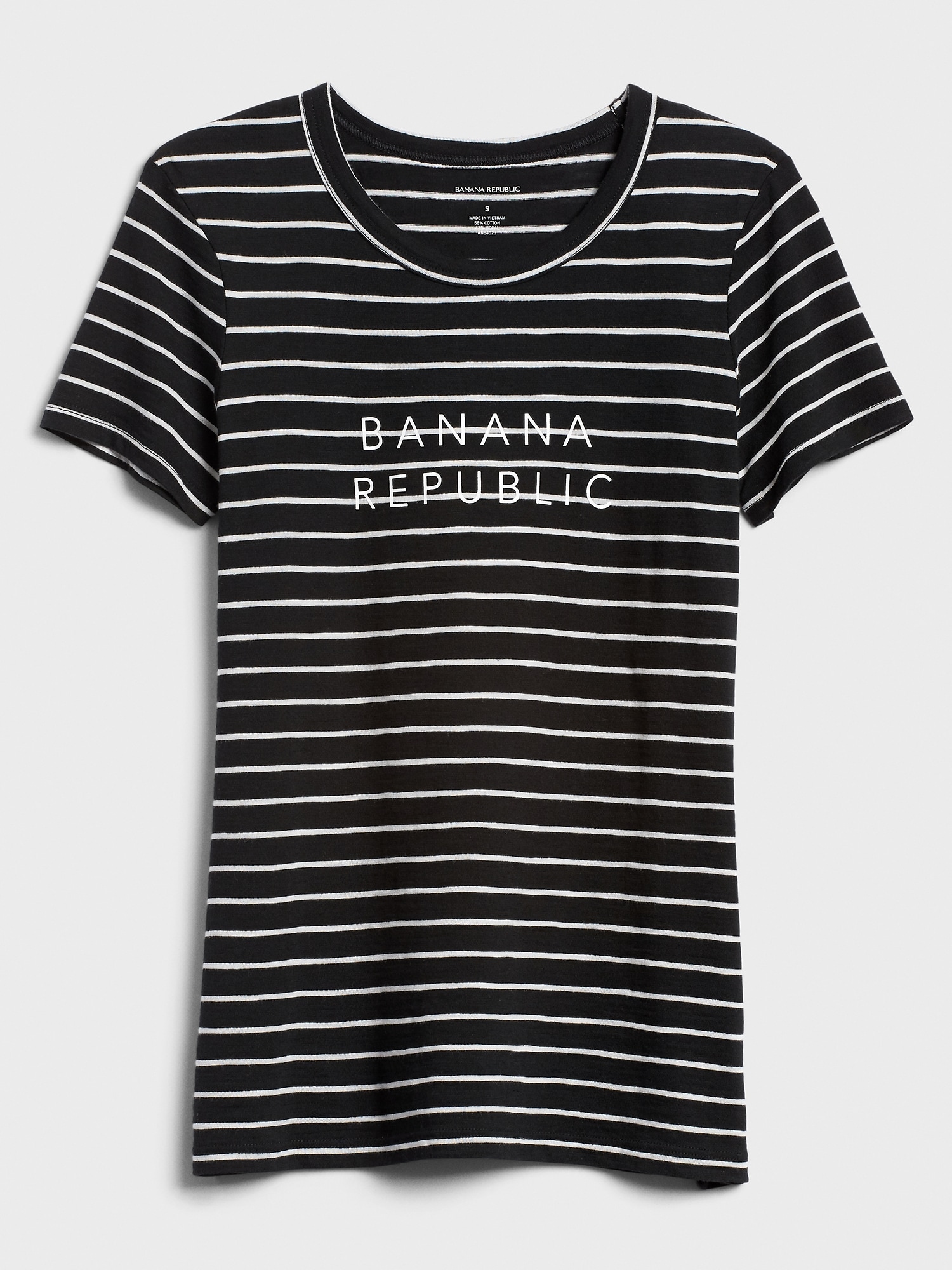 banana republic black and white striped shirt