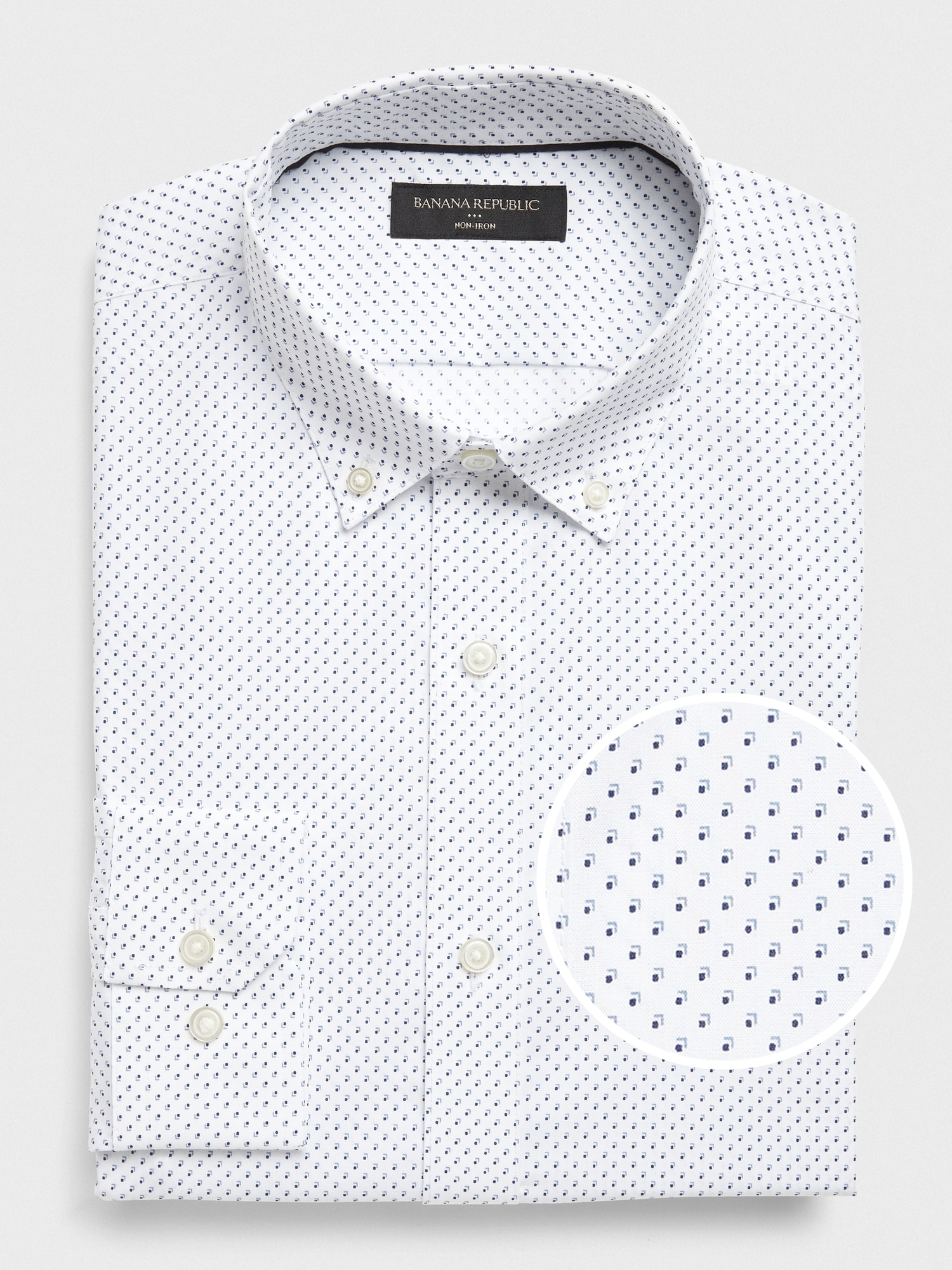 SlimFit NonIron Print Shirt Banana Republic Factory