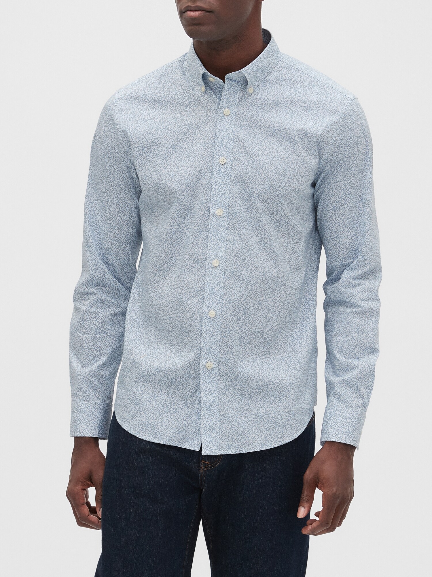 SlimFit Tech Stretch Untucked Shirt Banana Republic Factory