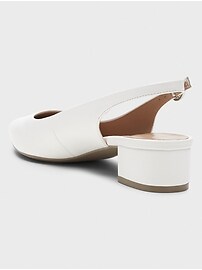 bone slingback pumps