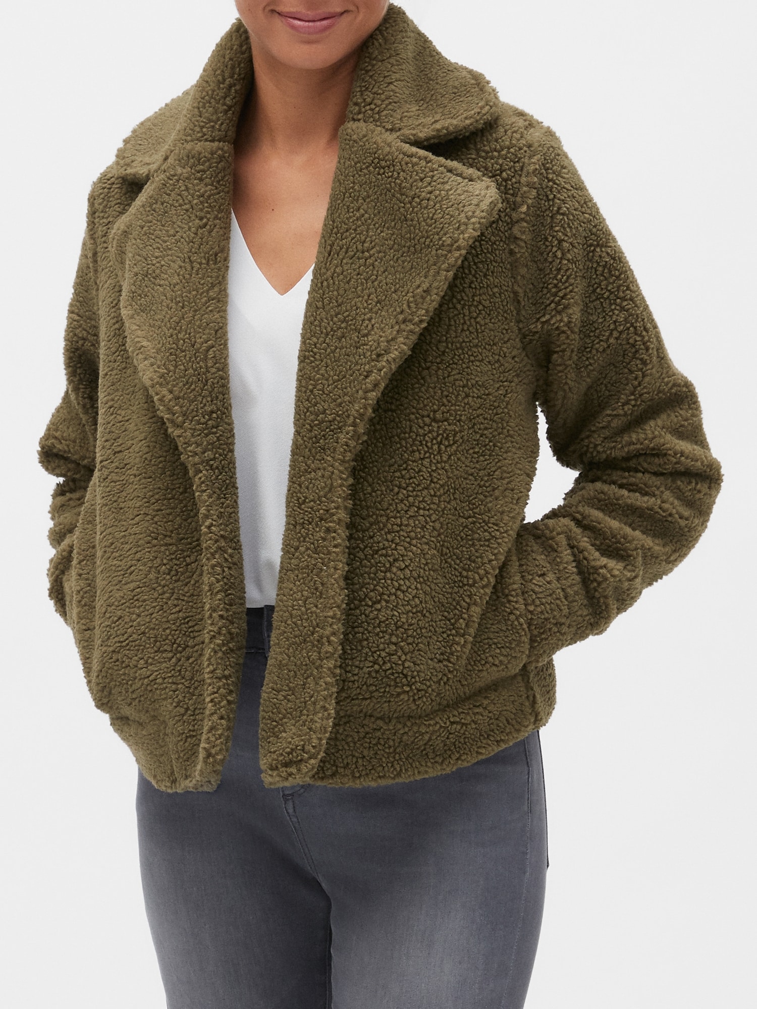 banana republic teddy coat