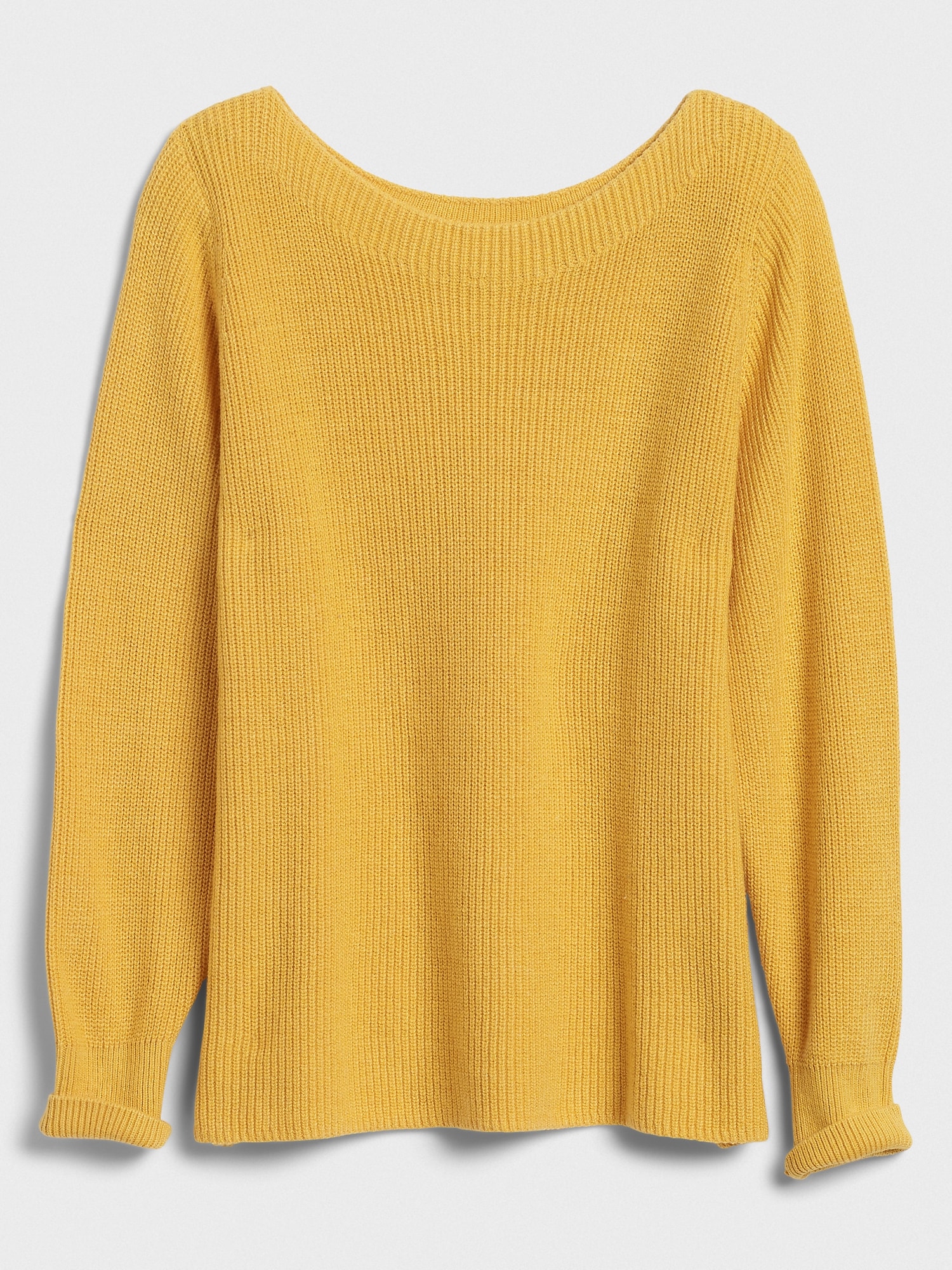 Ribbed Boat-Neck Sweater