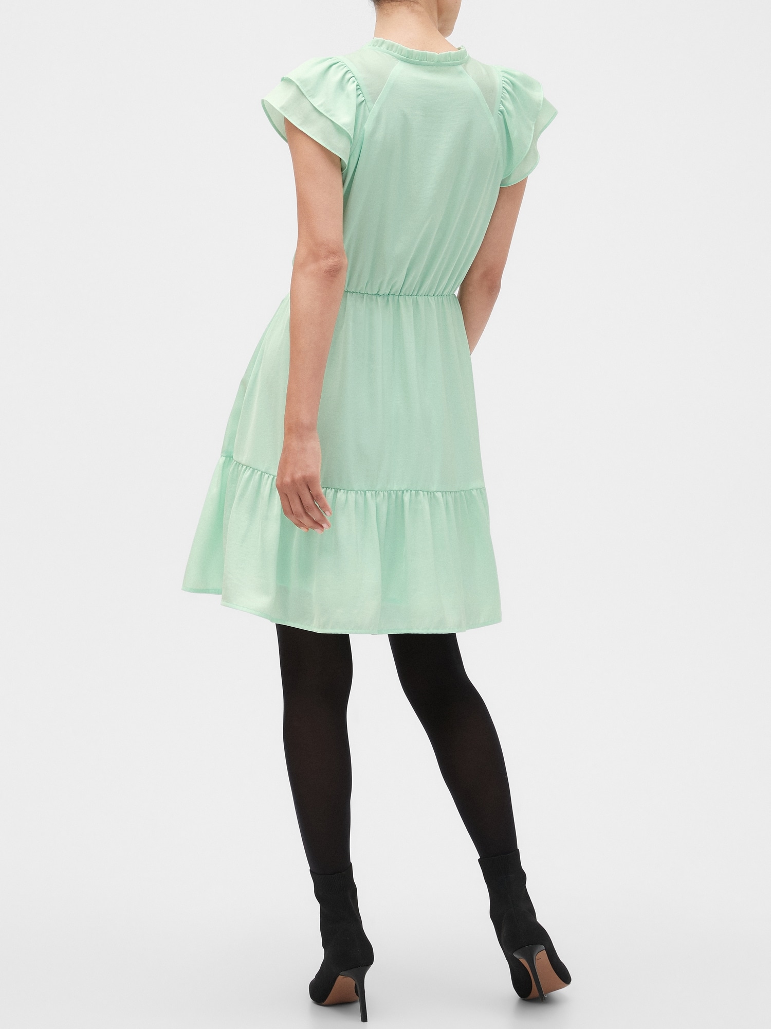 banana republic ponte flutter sleeve dress