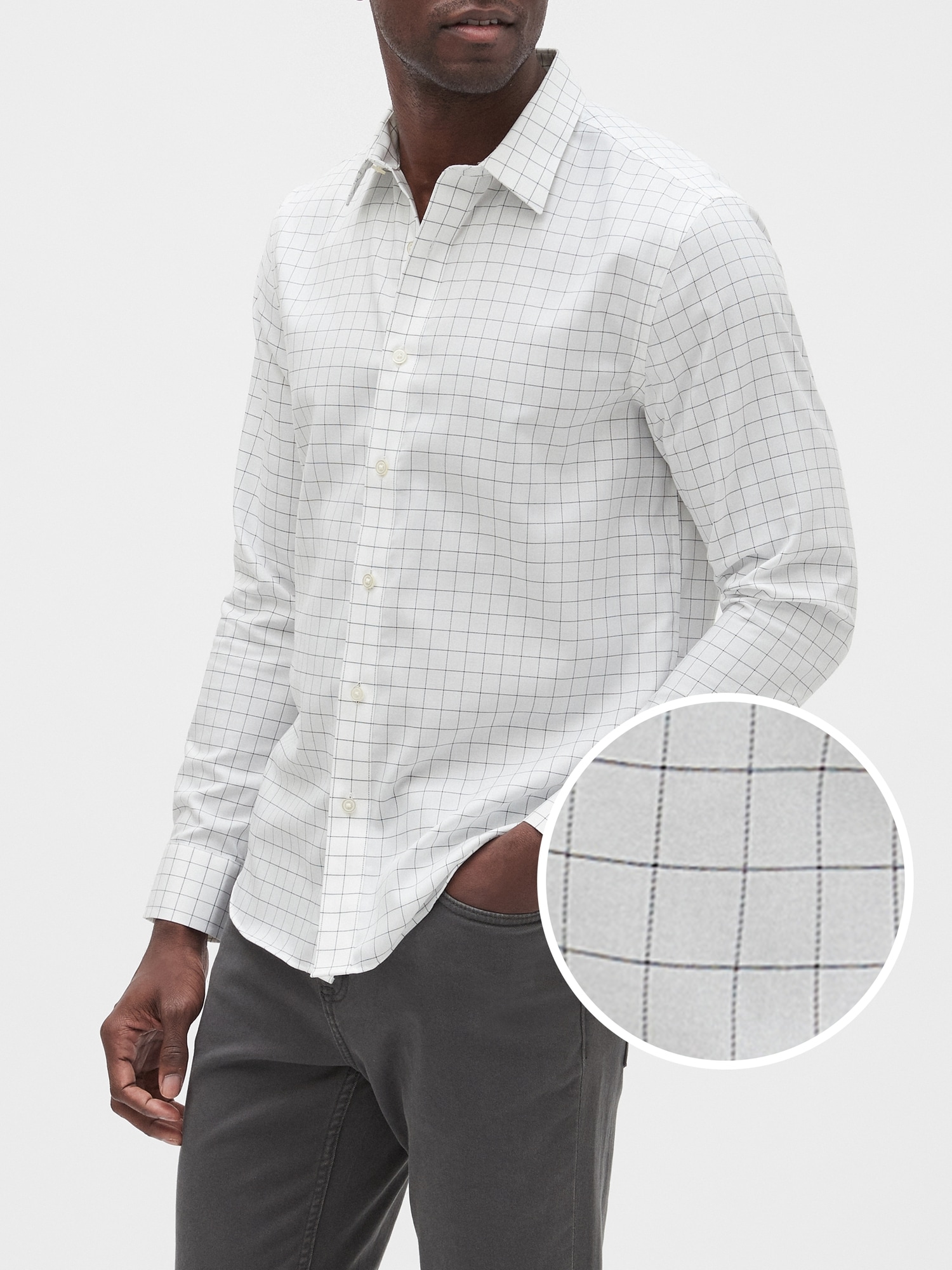 SlimFit Untucked NonIron Shirt Banana Republic Factory