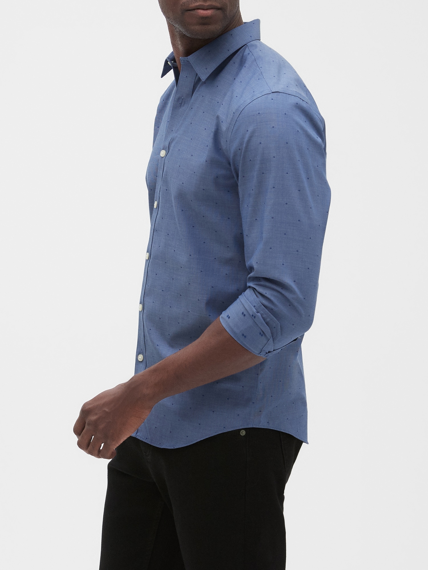 Slim-Fit Untucked Non-Iron Shirt
