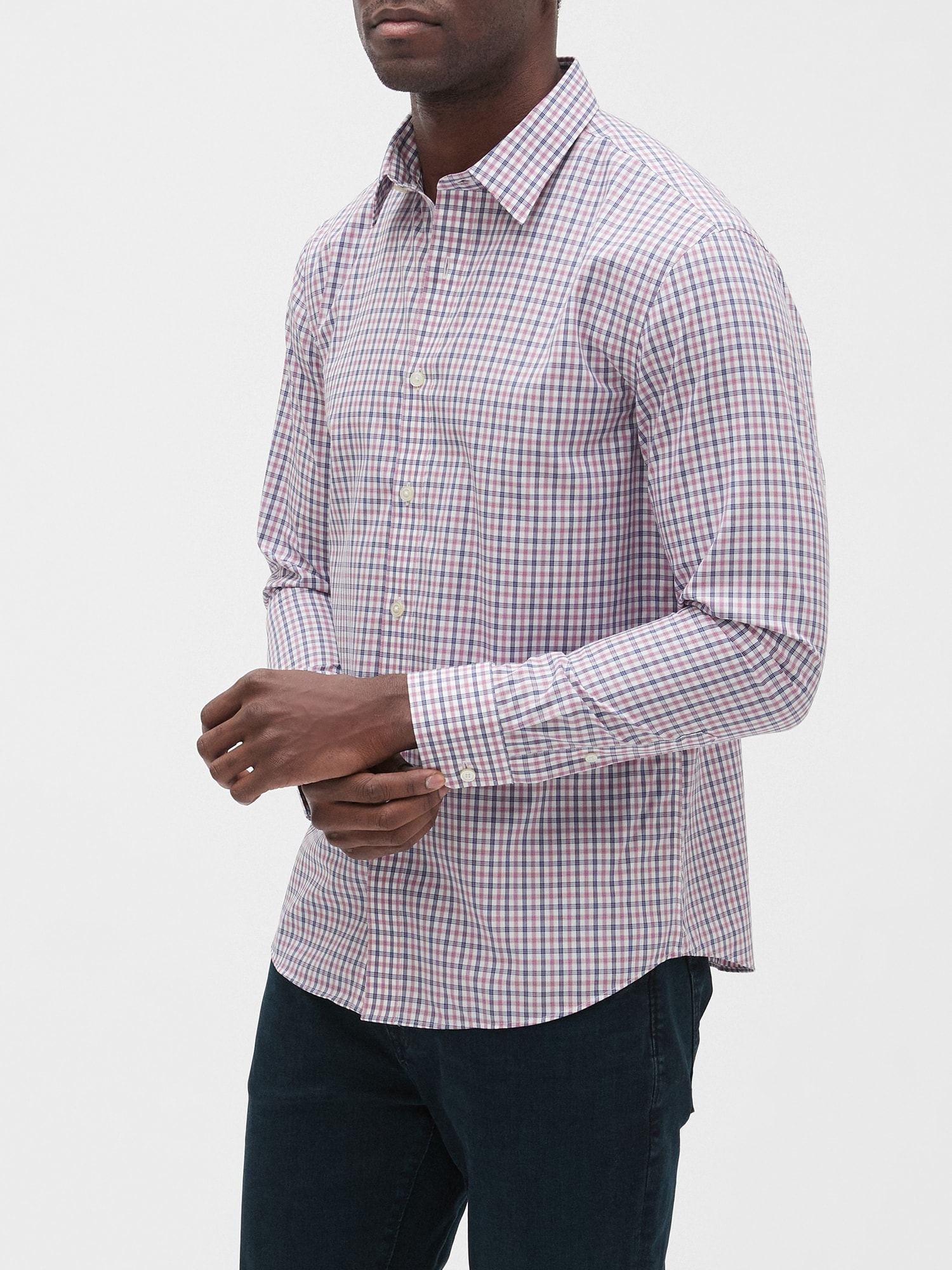 SlimFit Untucked NonIron Shirt Banana Republic Factory