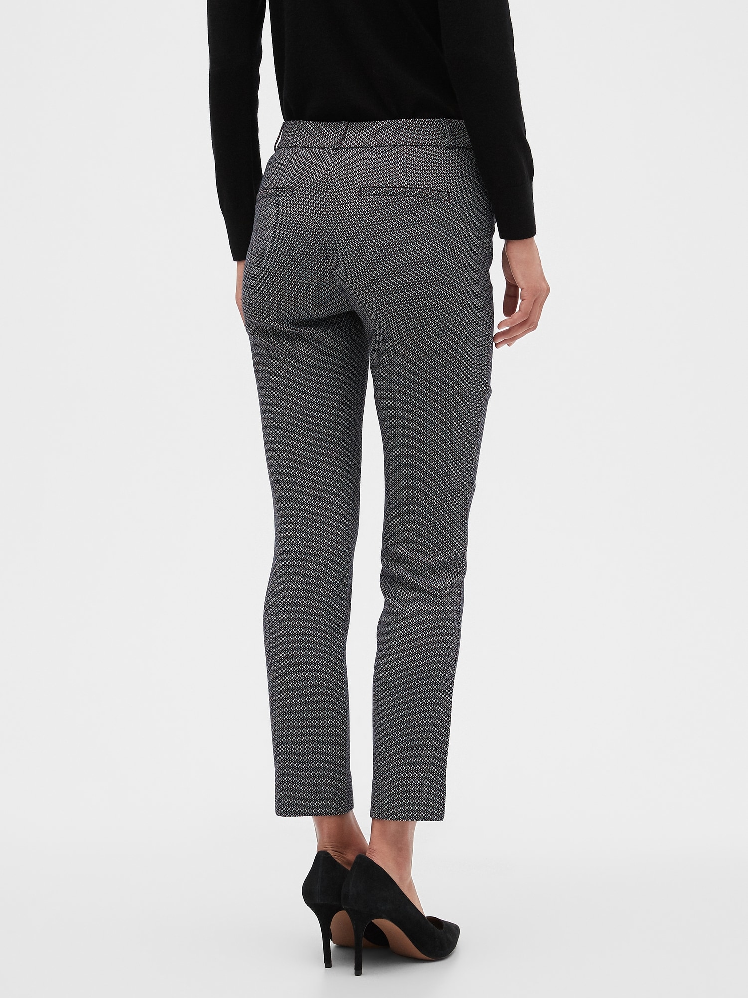Sloan-Fit Houndstooth Slim Ankle Pant, Banana Republic