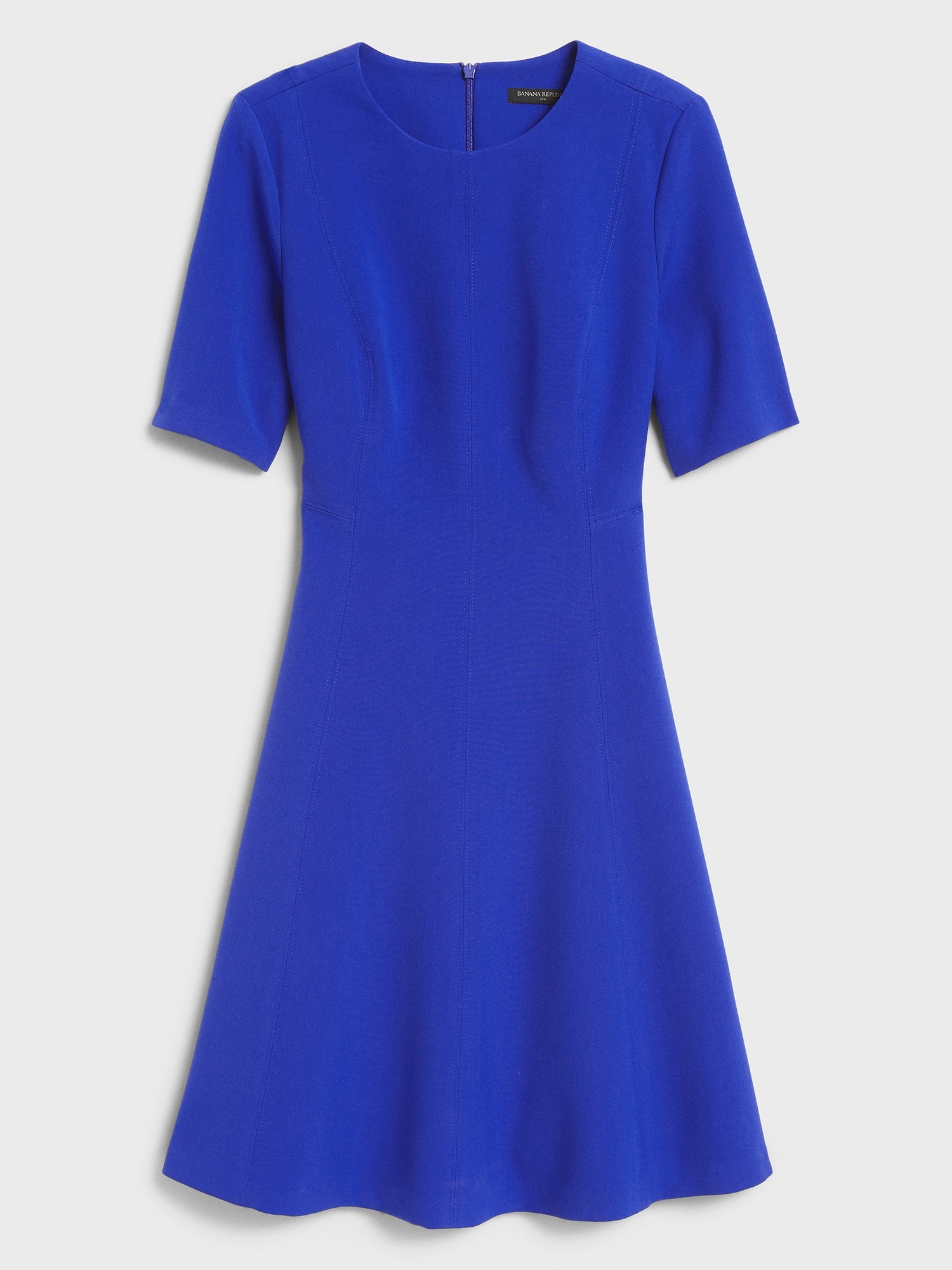 Petite Paneled Fit-and-Flare Dress