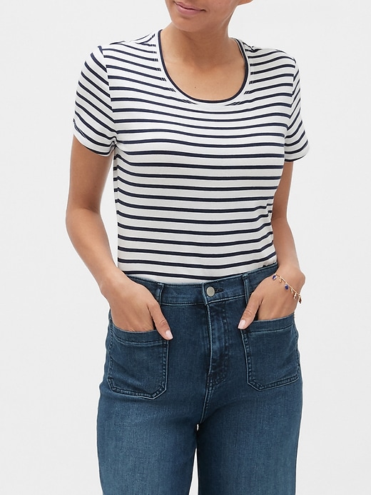 Timeless Stripe Crew-Neck T-Shirt | Banana Republic Factory