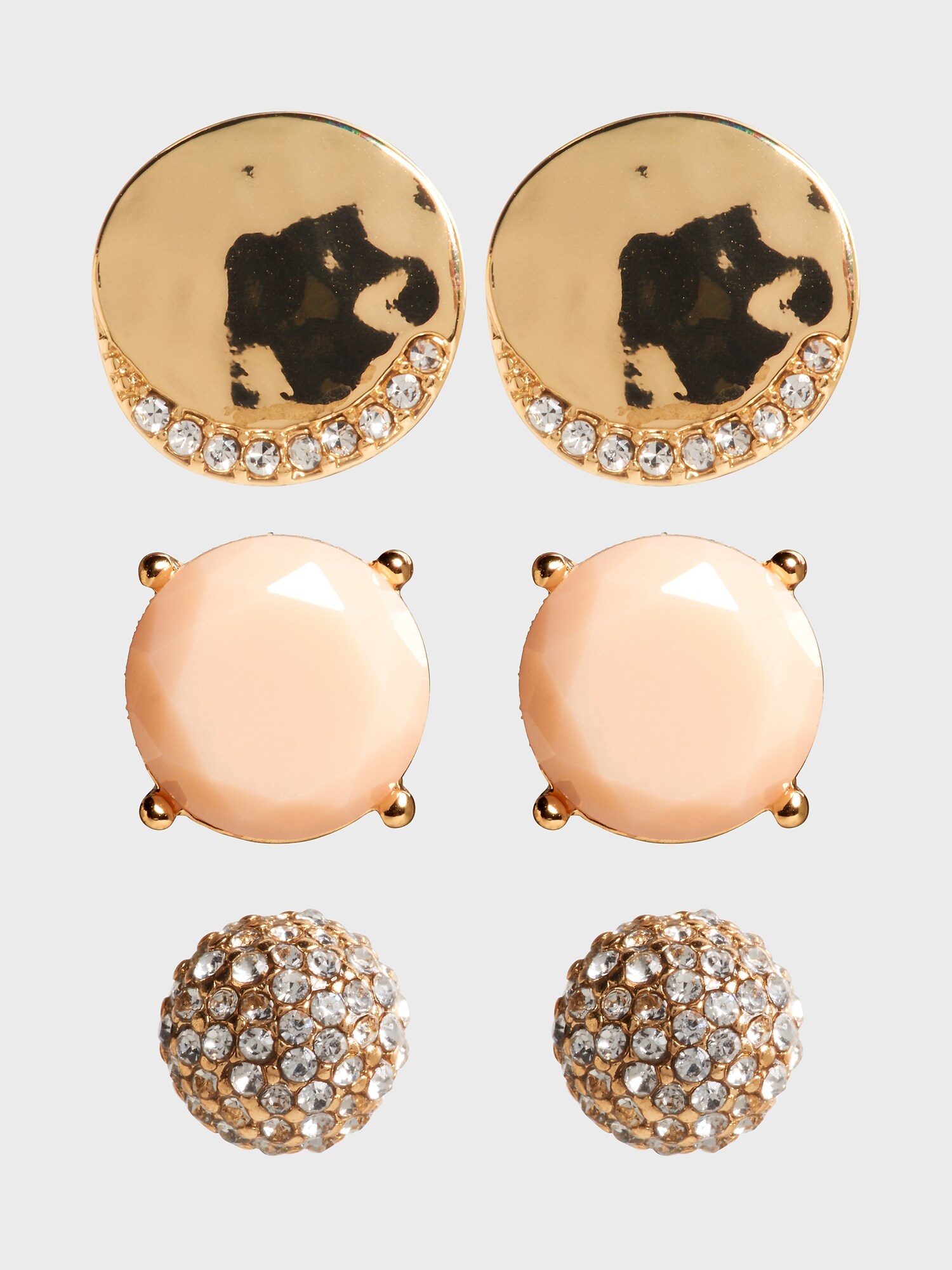 Jewel Stud Earrings (3 Pack)