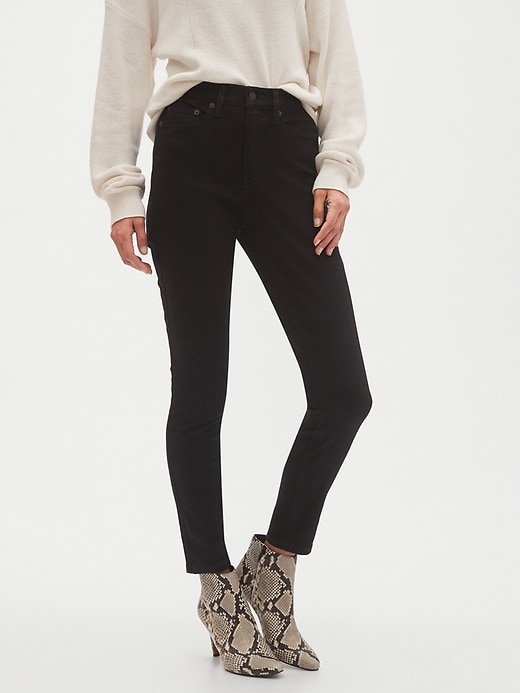 Curvy High-Rise Fade Resist Black Skinny Jean