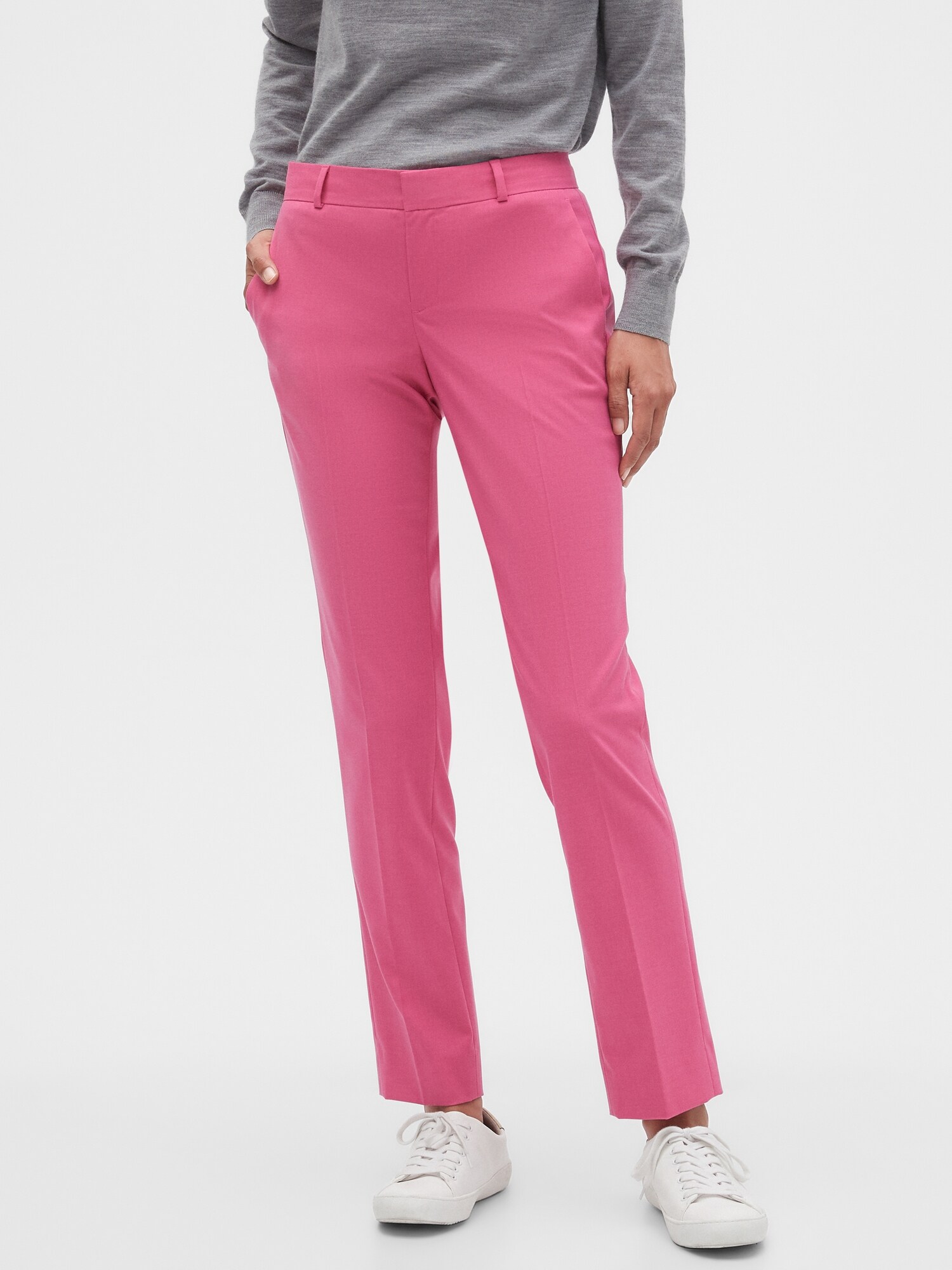 Petite Washable Ryan Pink Slim Suit Pant