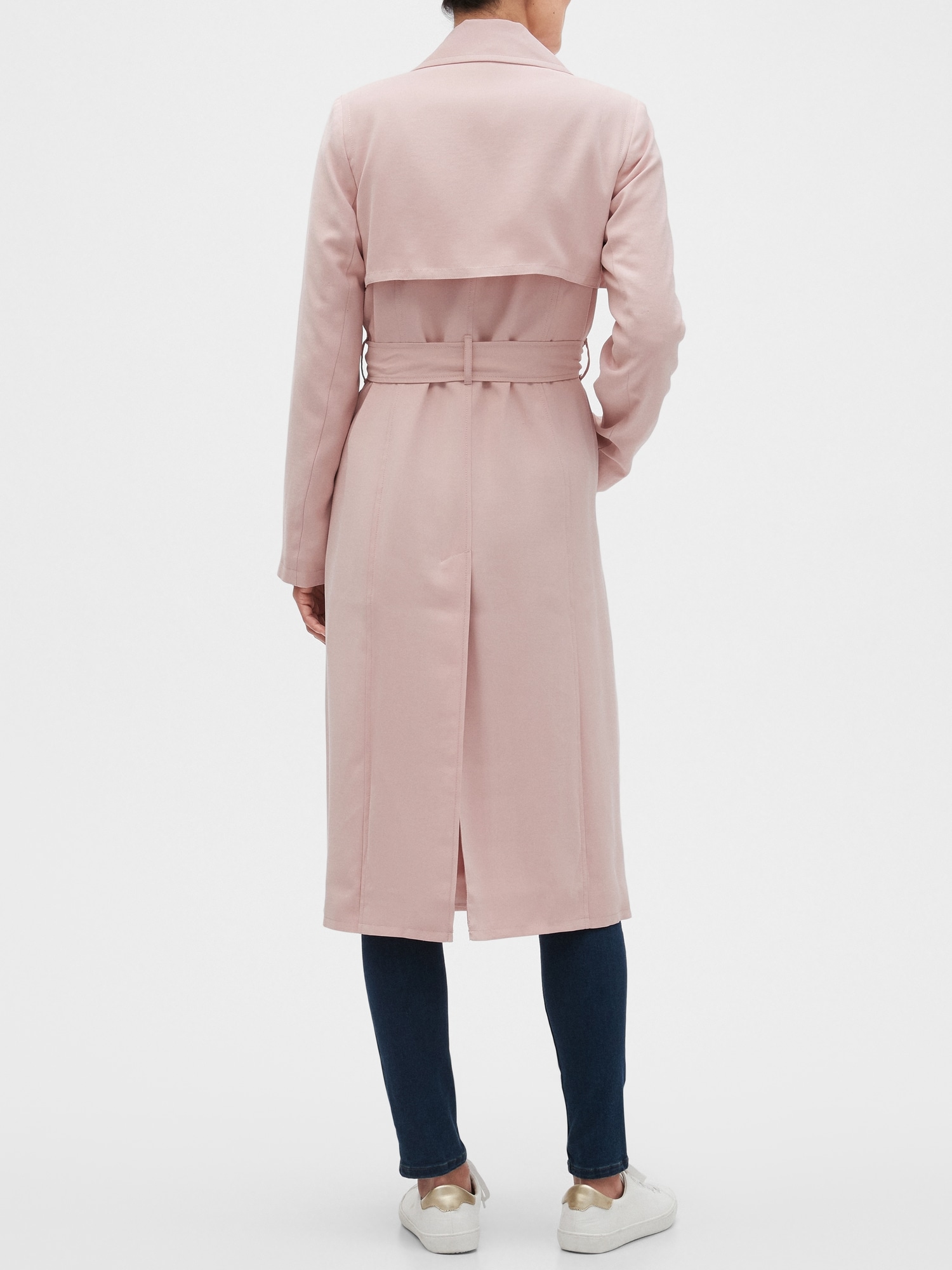 Dusky pink trench clearance coat