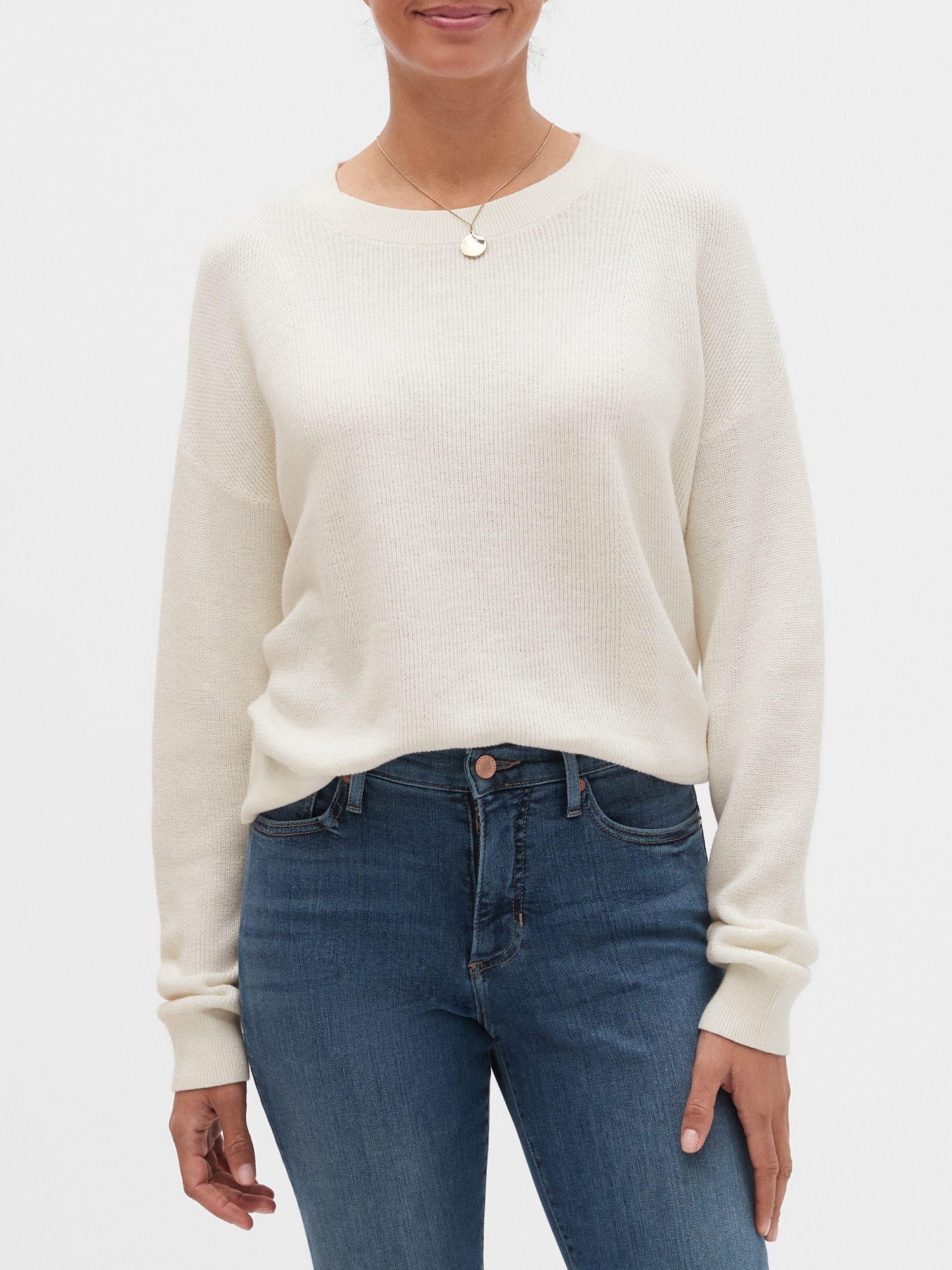 Textured Crew-Neck Sweater