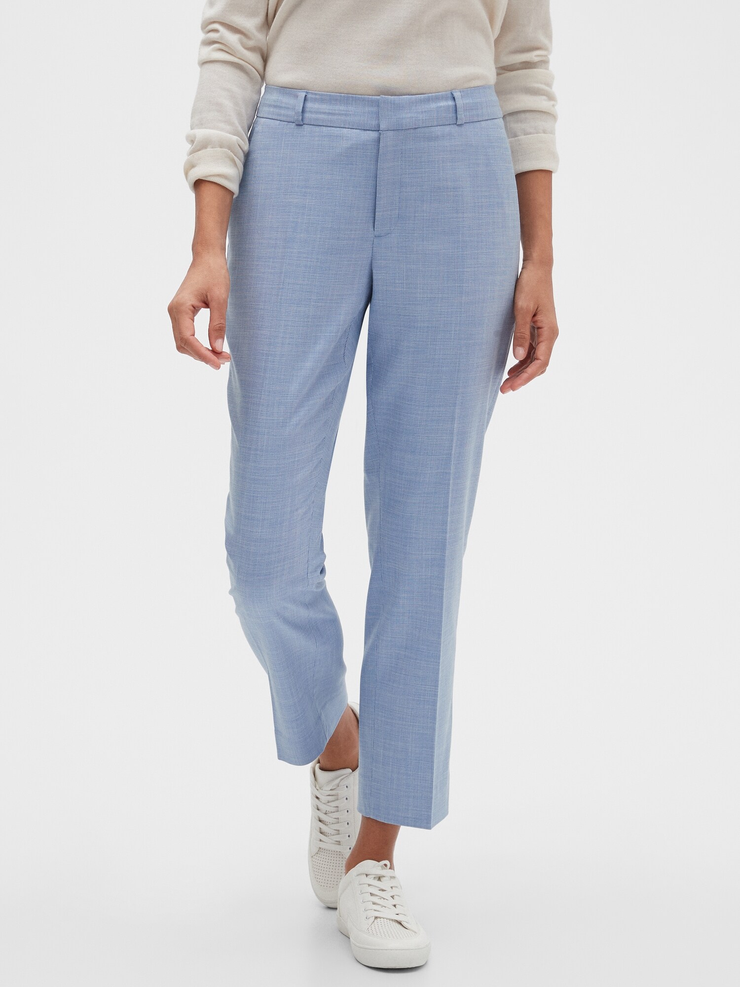 Avery Chambray Tailored Ankle Pant
