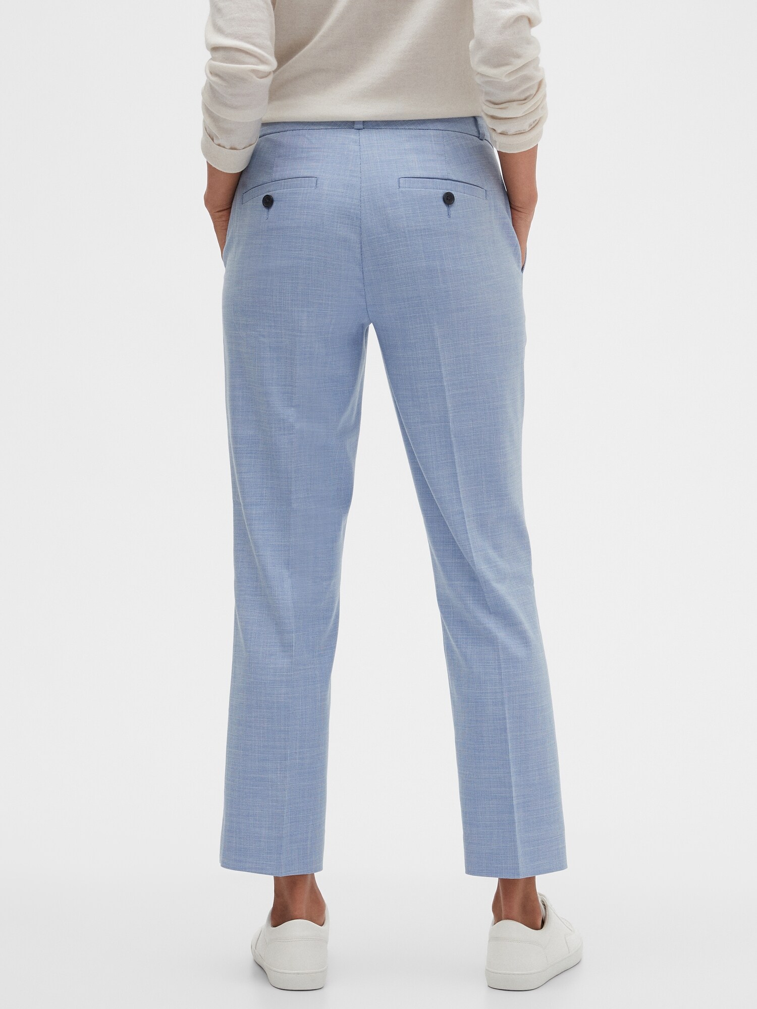 Avery Chambray Tailored Ankle Pant