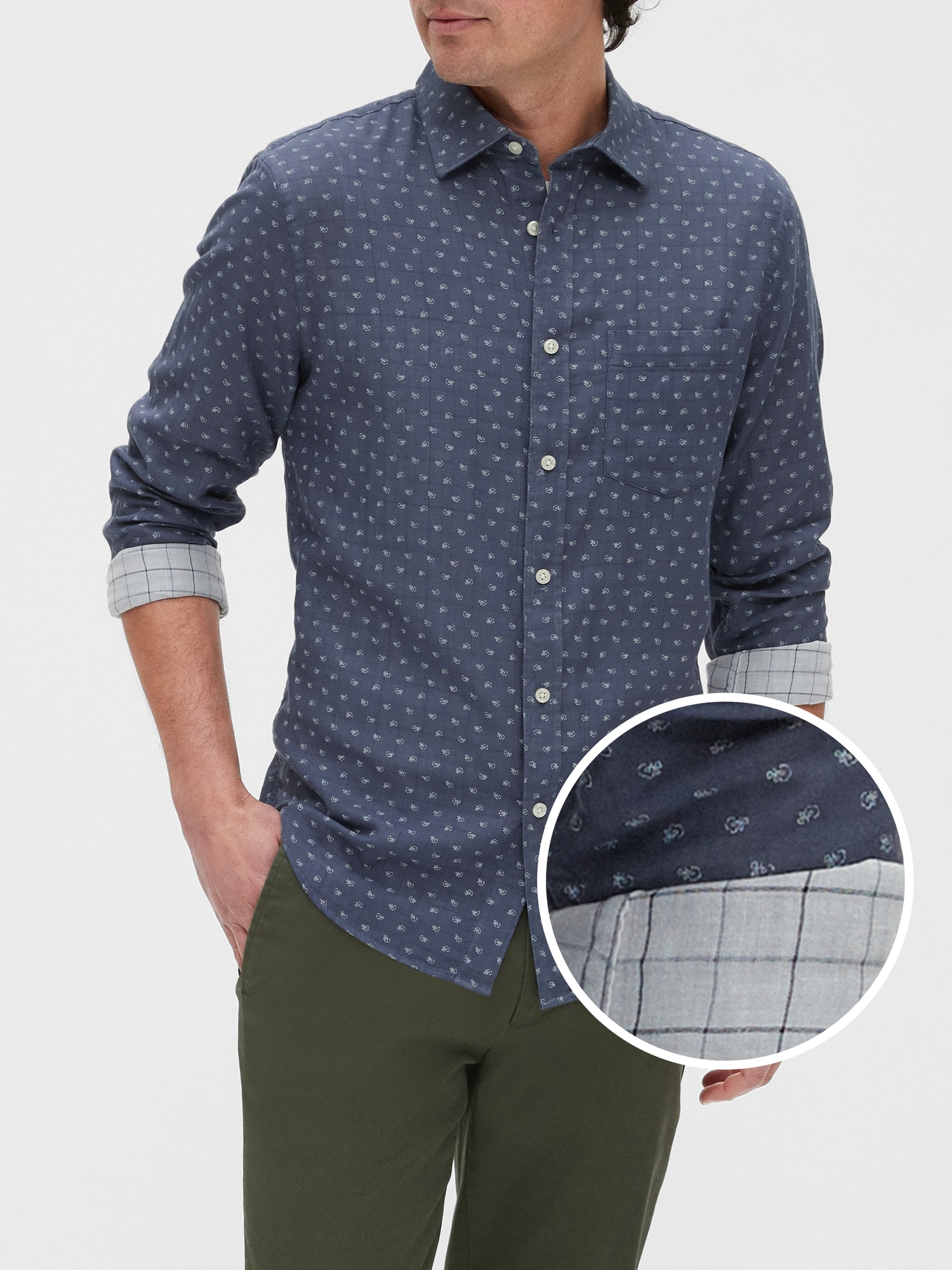 Slim-Fit Untucked Double-Weave Shirt