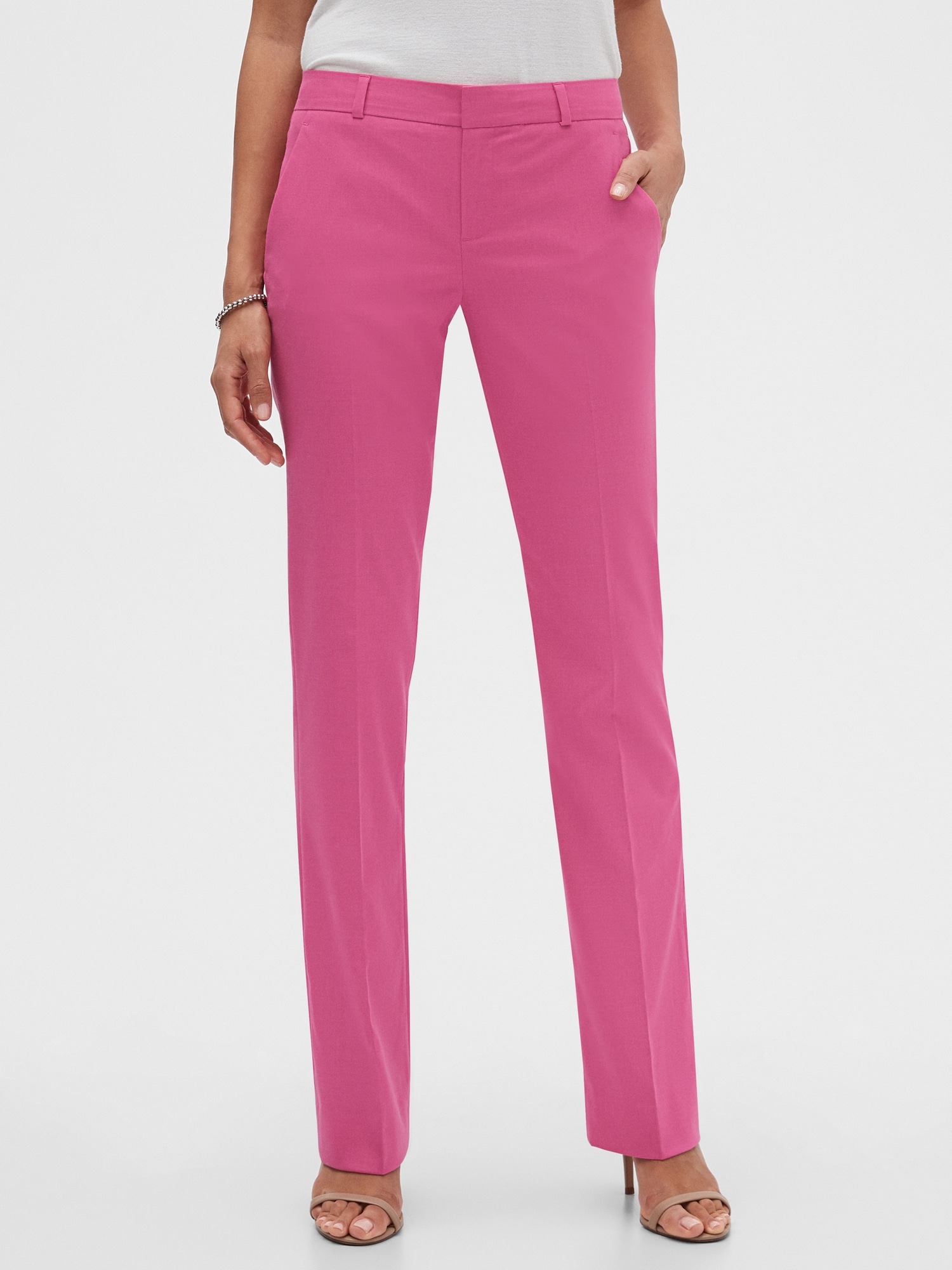 Washable Logan Pink Suit Pant Banana Republic Factory