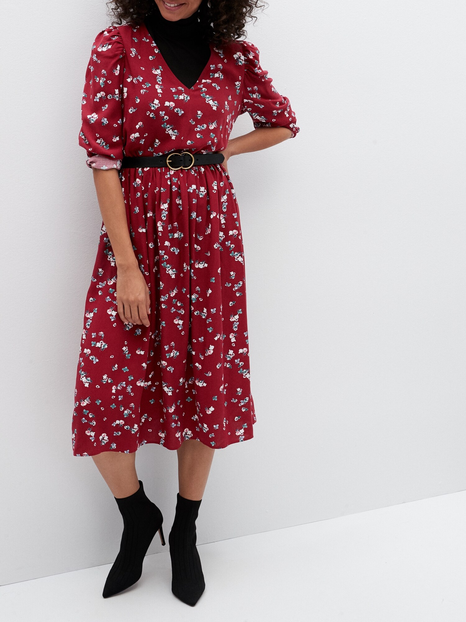 petite floral midi dresses