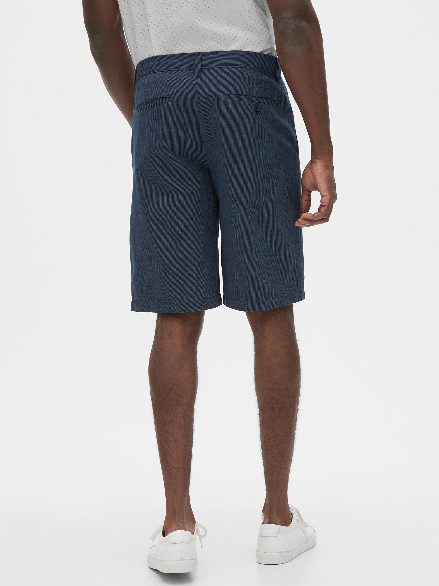 11" Emerson Straight-Fit Navy Stripe Shorts