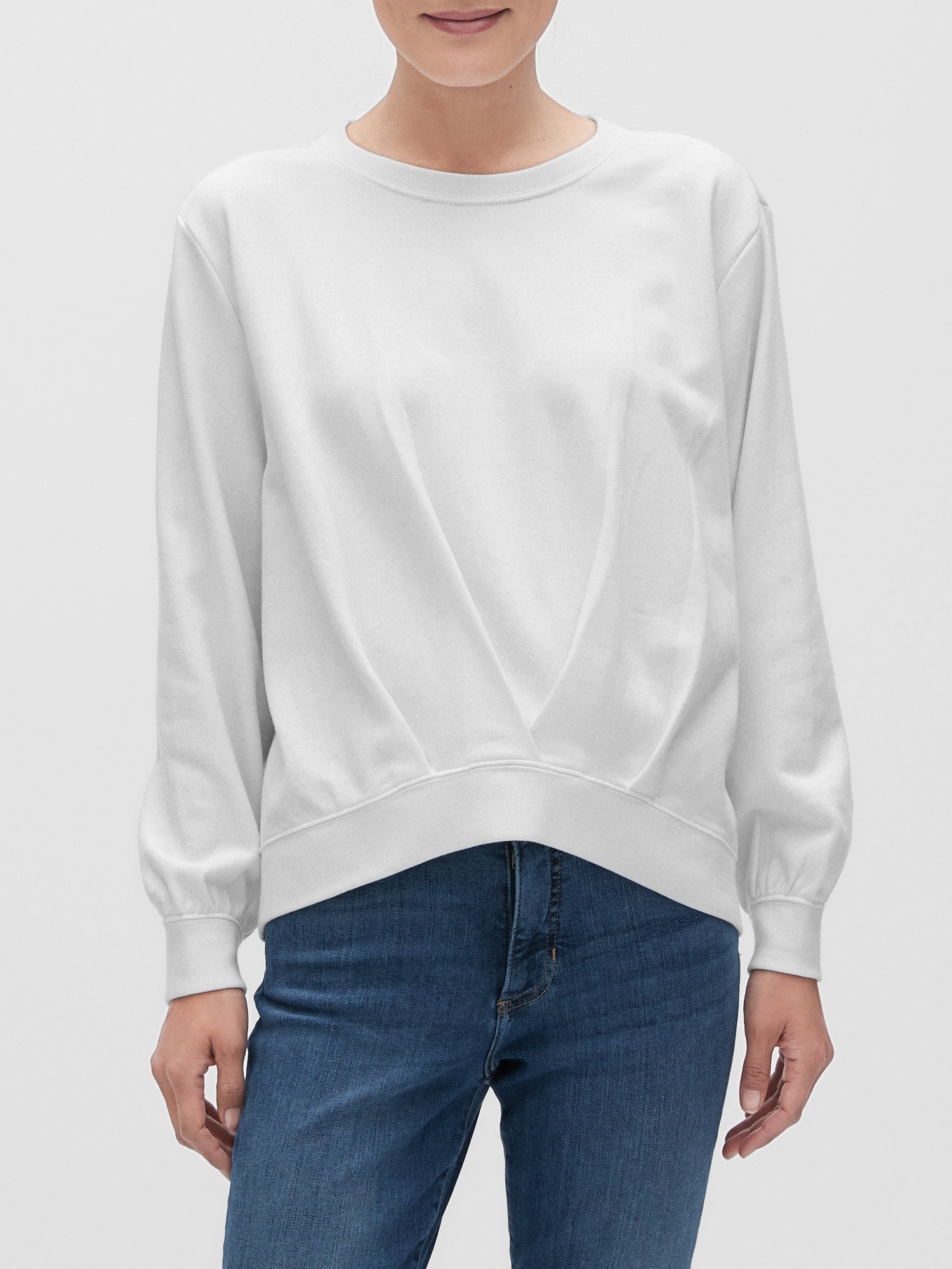 Pleat-Front Sweatshirt