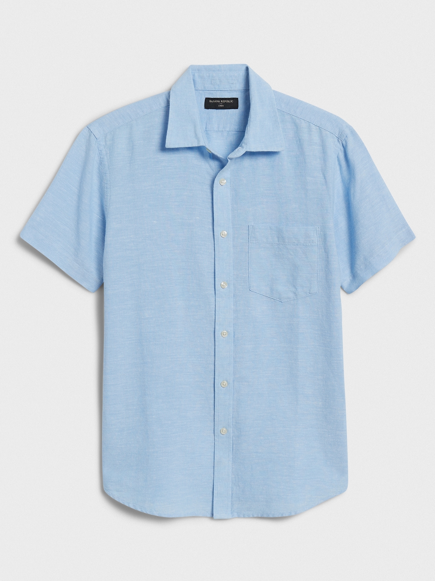 Slim-Fit Linen-Blend Shirt