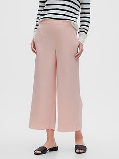 pink crop pants