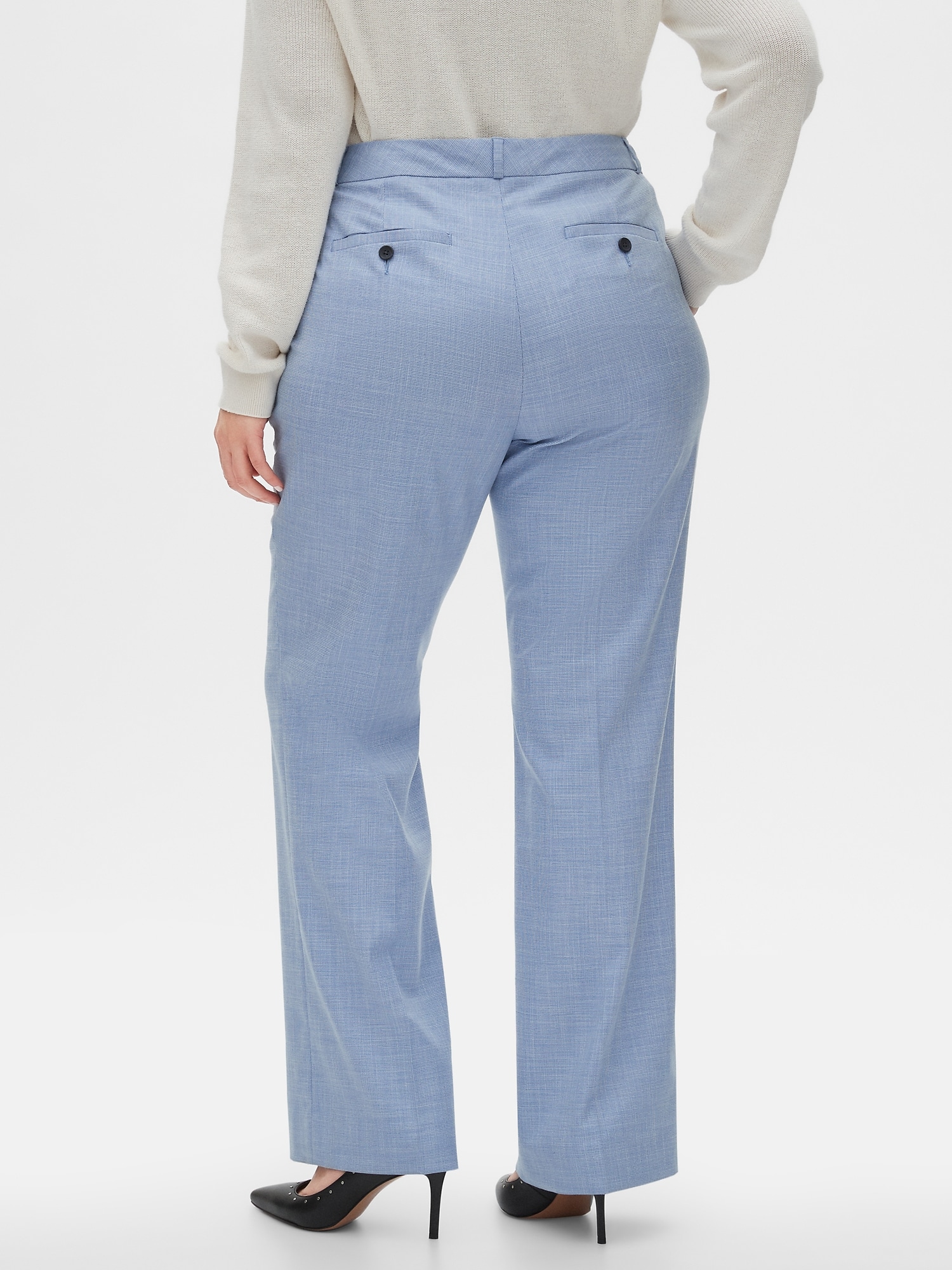 Washable Curvy Logan Chambray Tailored Trouser