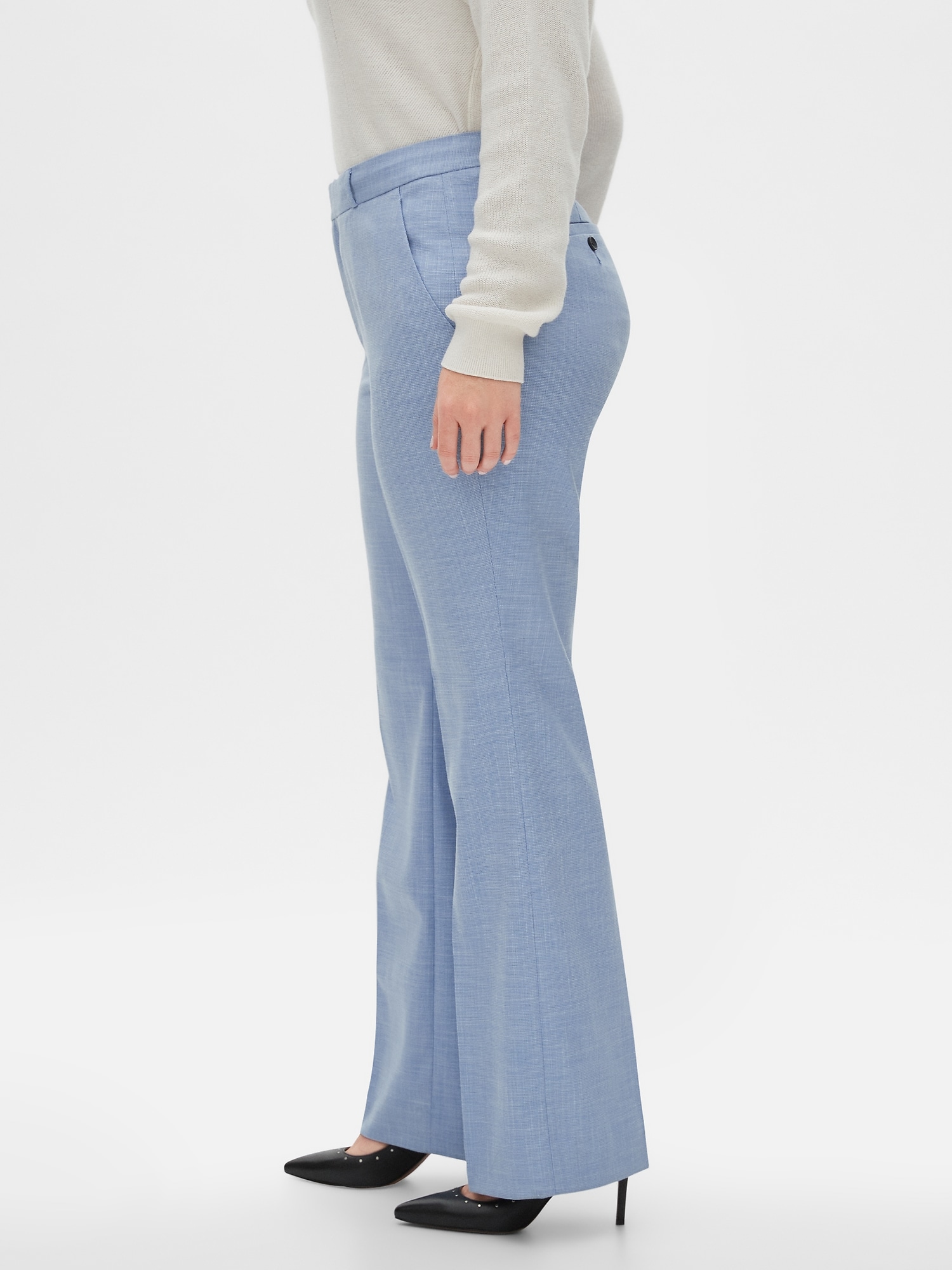 Washable Curvy Logan Chambray Tailored Trouser