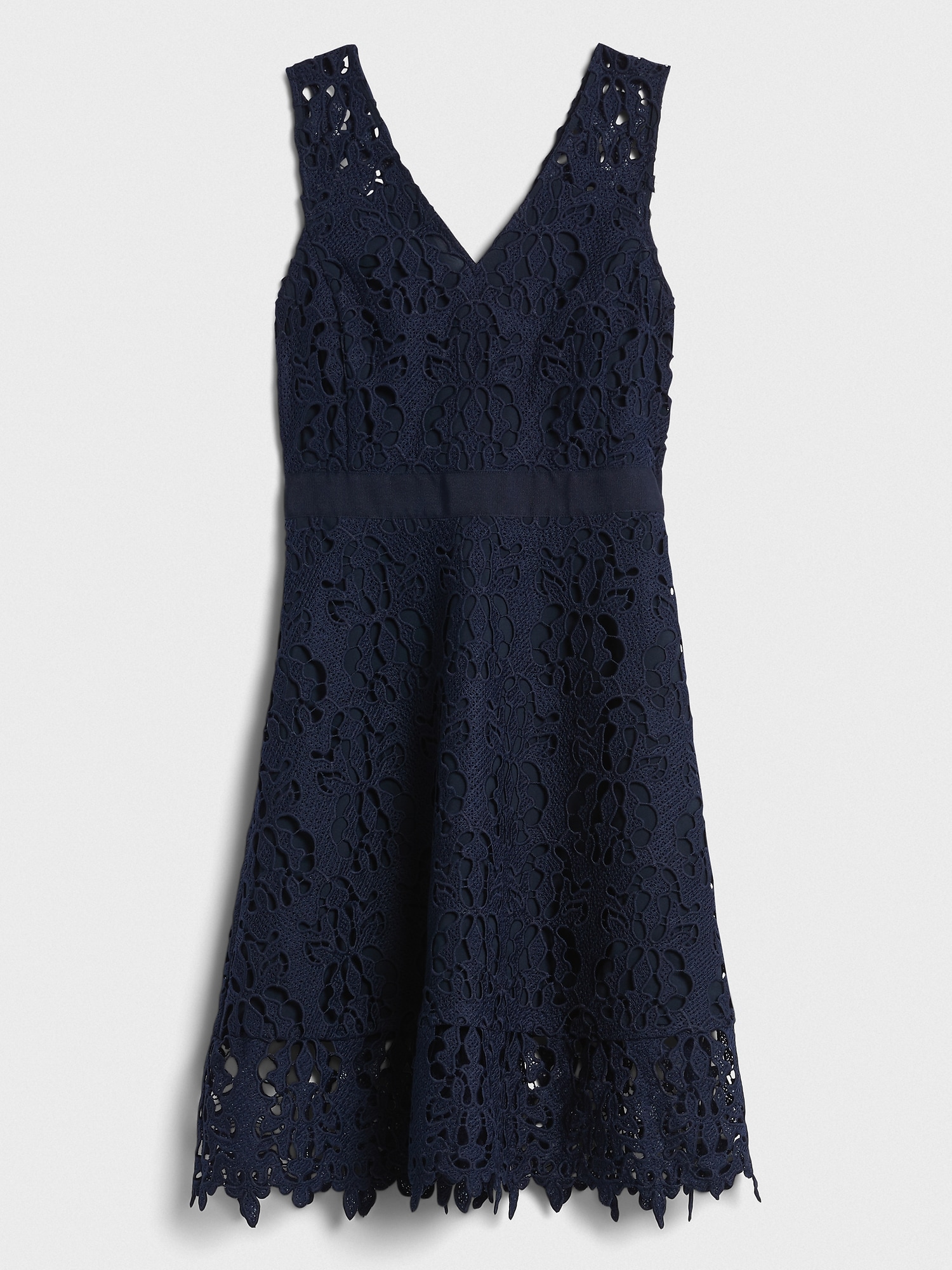 Lace Fit-and-Flare Dress