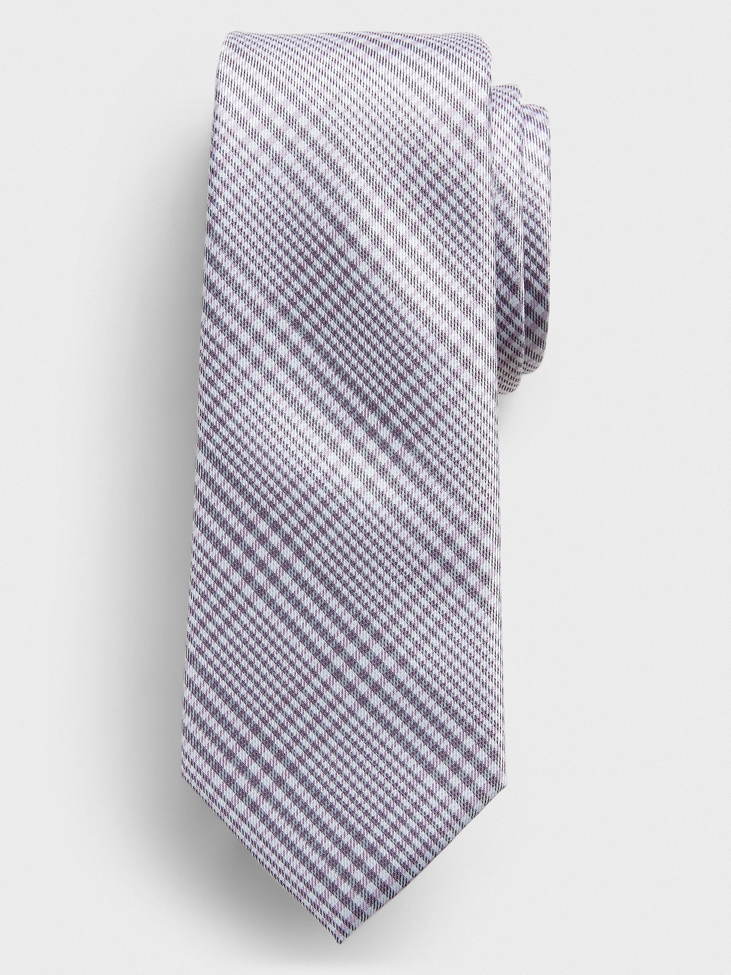 Lavender Mini Plaid Tie