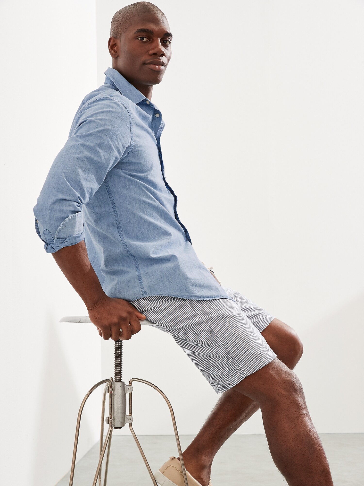 SlimFit Chambray Shirt Banana Republic Factory