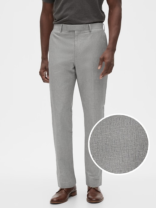 SlimFit Light Grey Linen Trouser Pant Banana Republic Factory