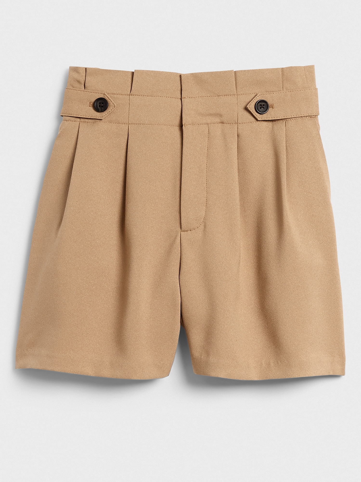 Button-Tab Pull-On Shorts - 5 inch inseam