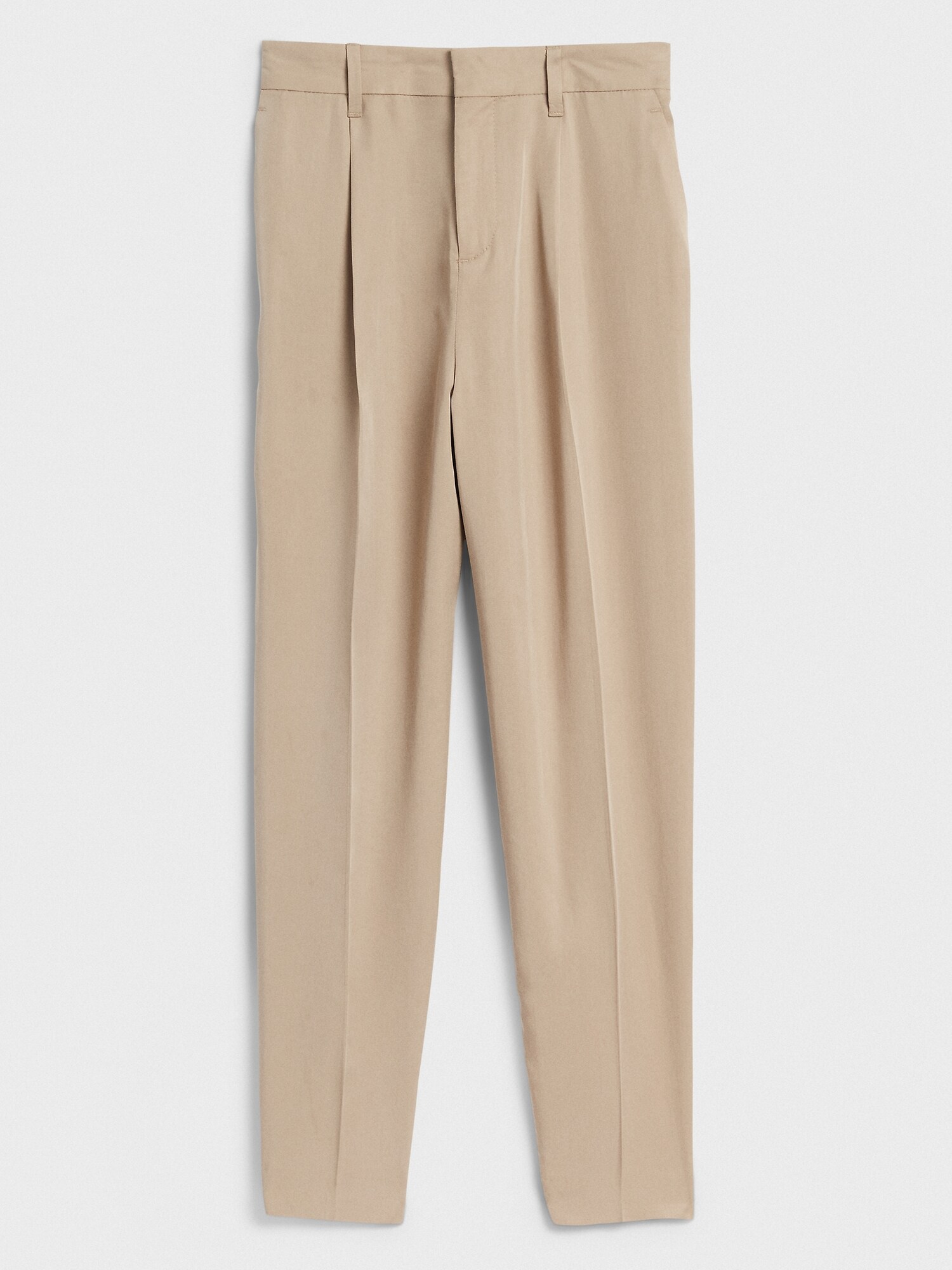 Tapered Pleated-Front Pant