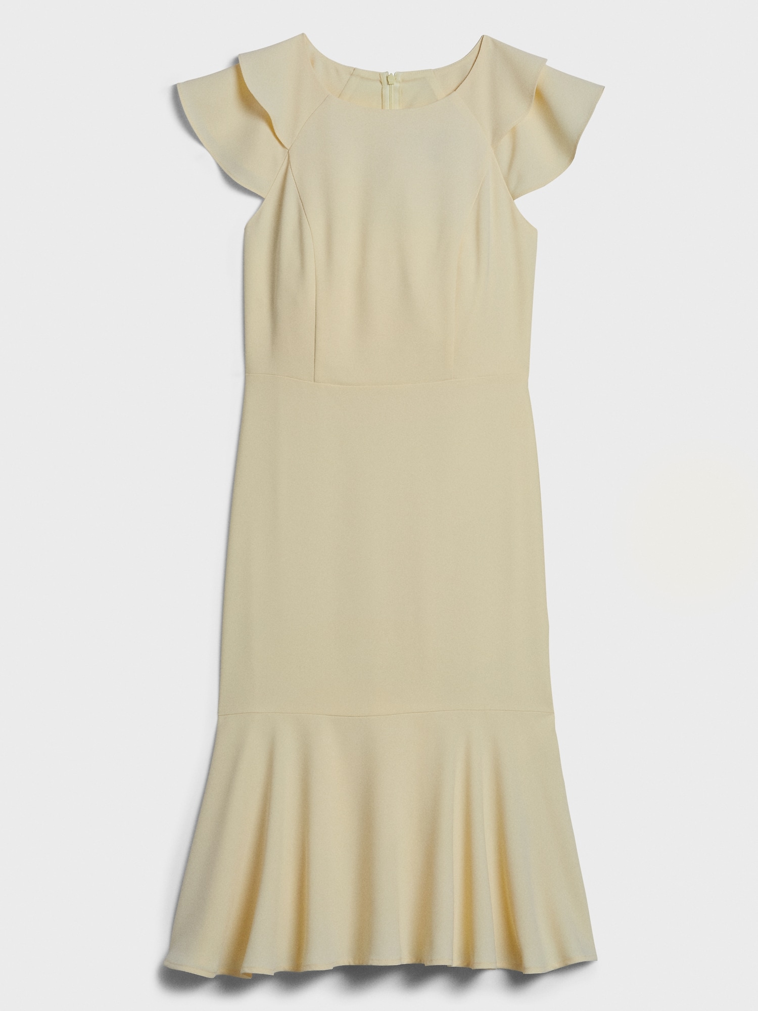 Flutter-Sleeve Sheath Dress