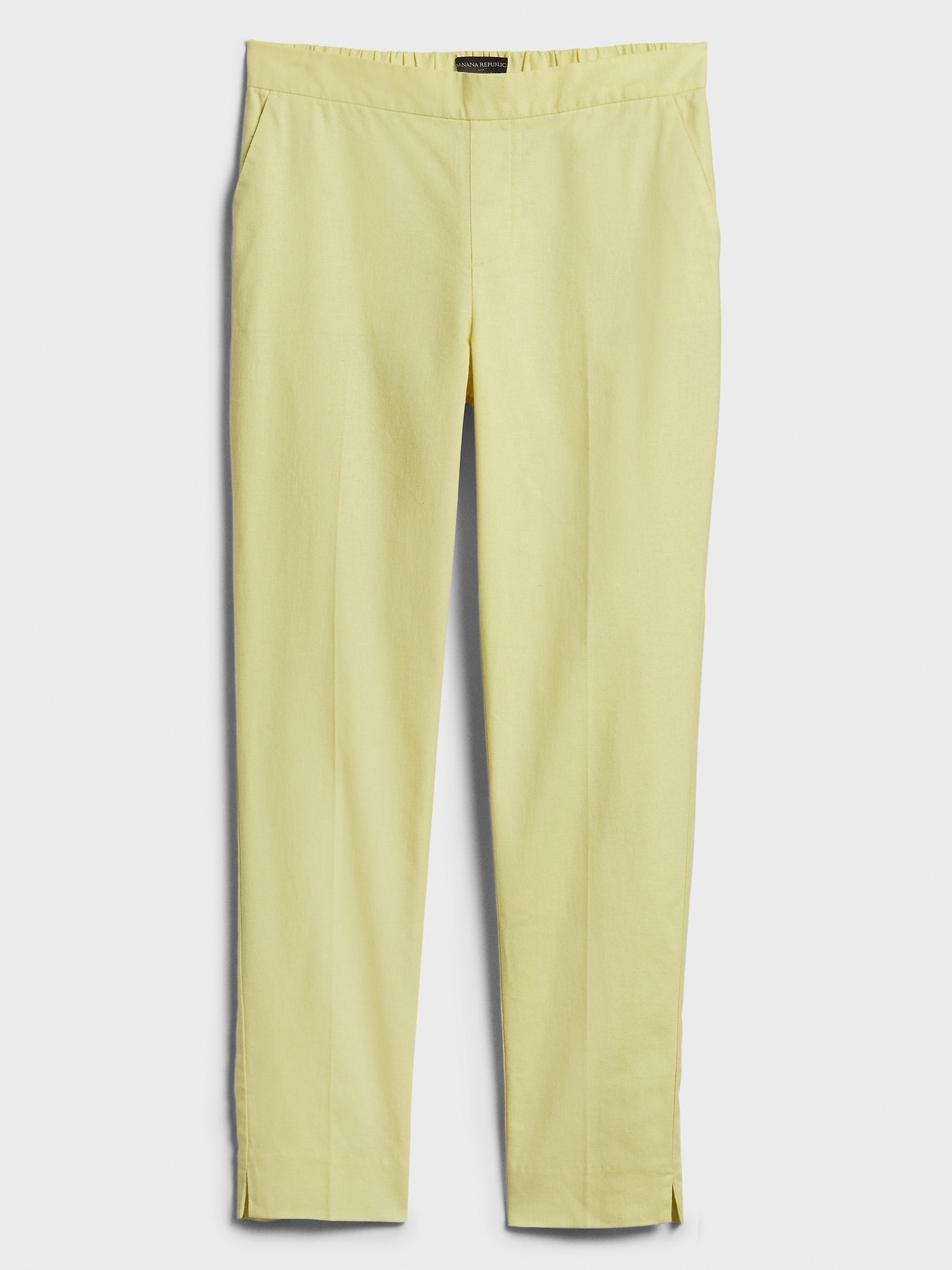 Hayden Stretch Linen Pull-On Ankle Pant