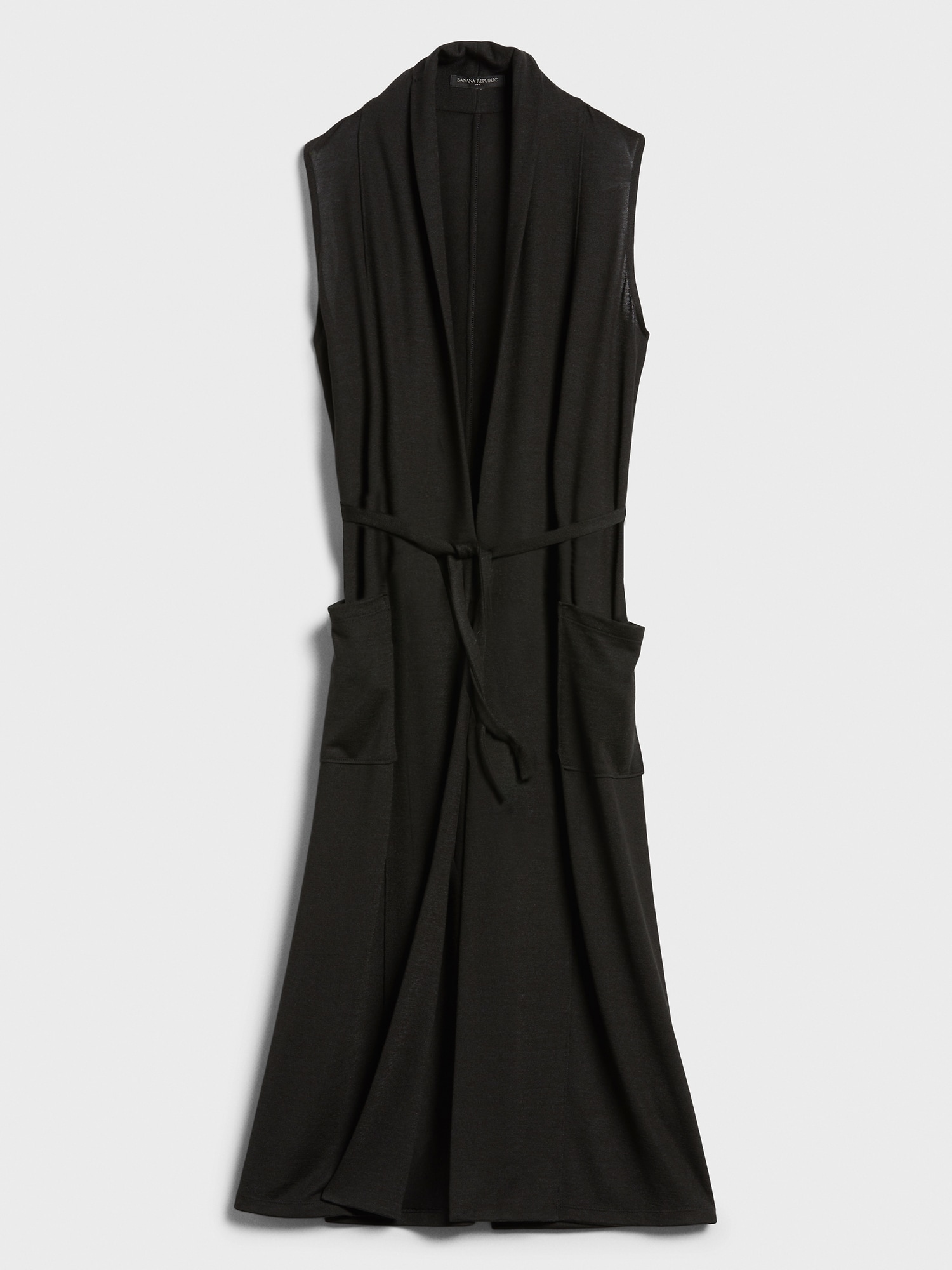 long black vest dress
