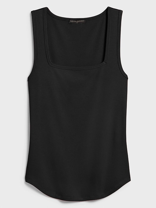 Ribbed Square-Neck Tank | Banana Republic Factory