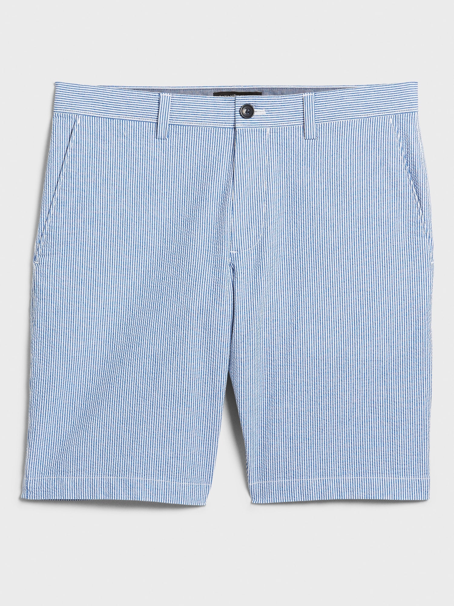 10" Aiden Slim-Fit Seersucker Stretch Shorts