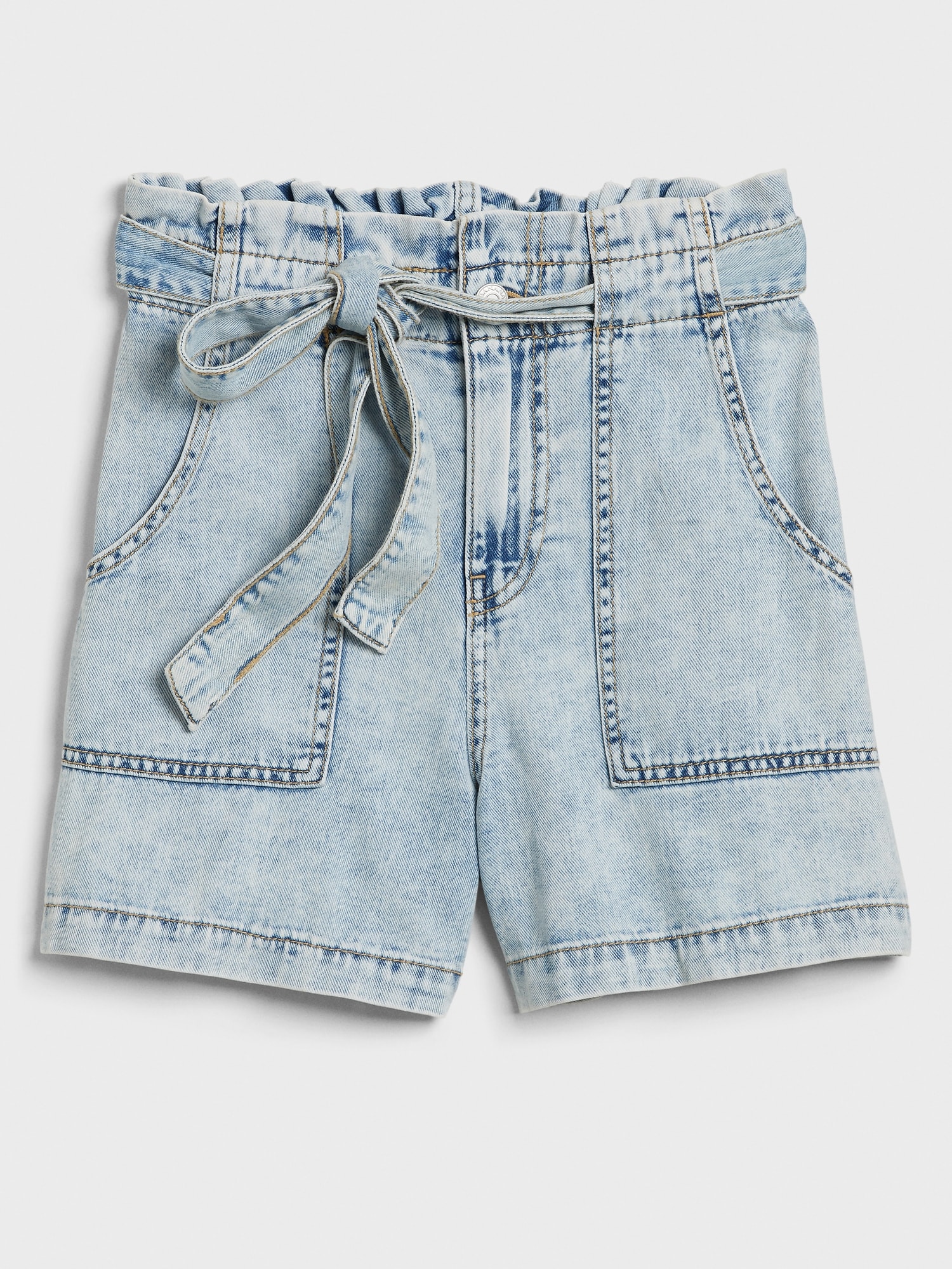 jean shorts with tie belt