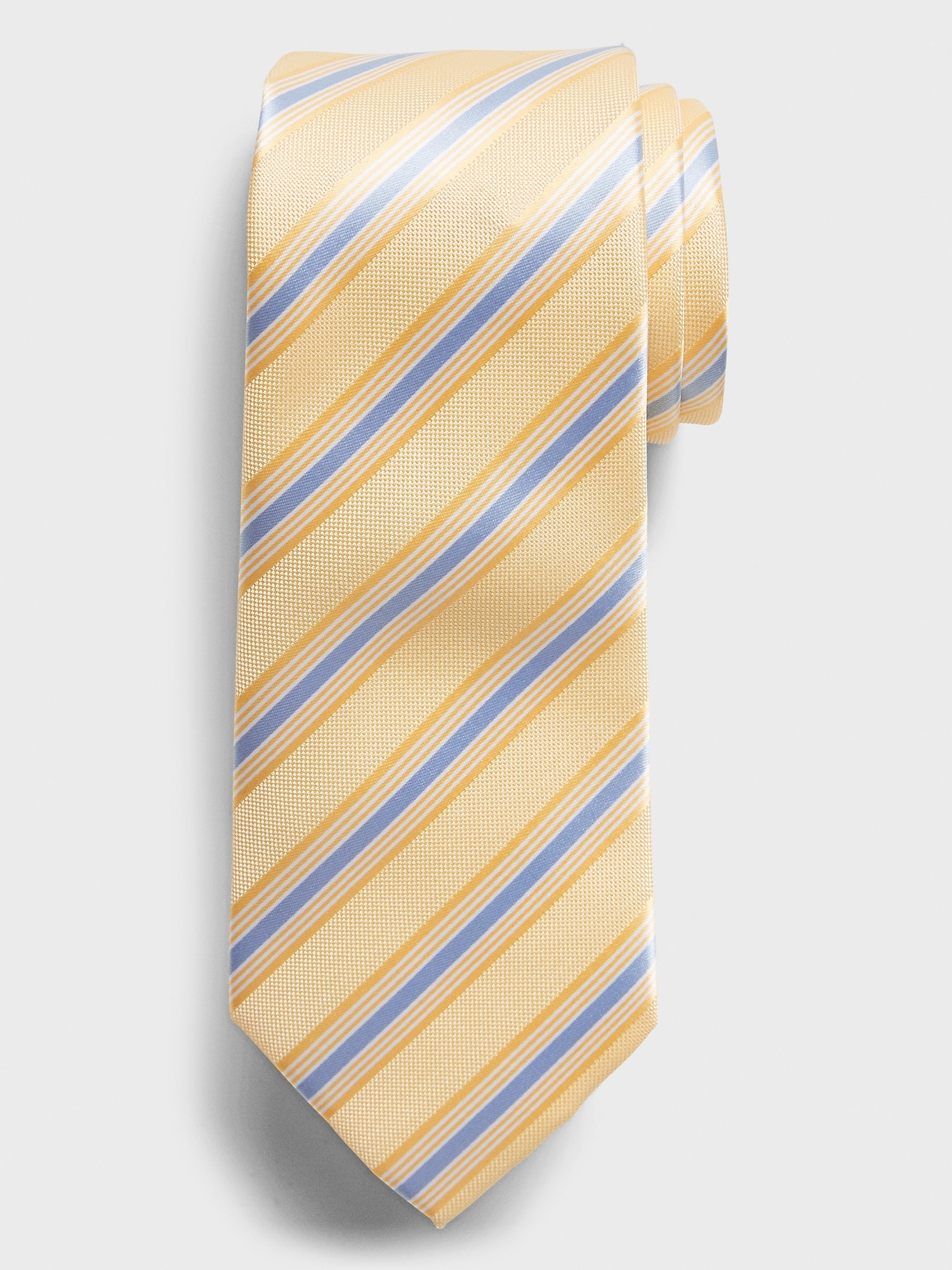 Yellow Blue Stripe Tie