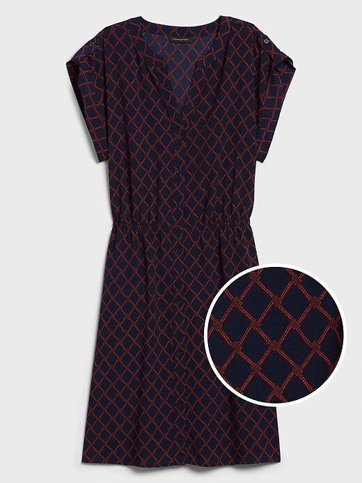 cinched waist shirt dress